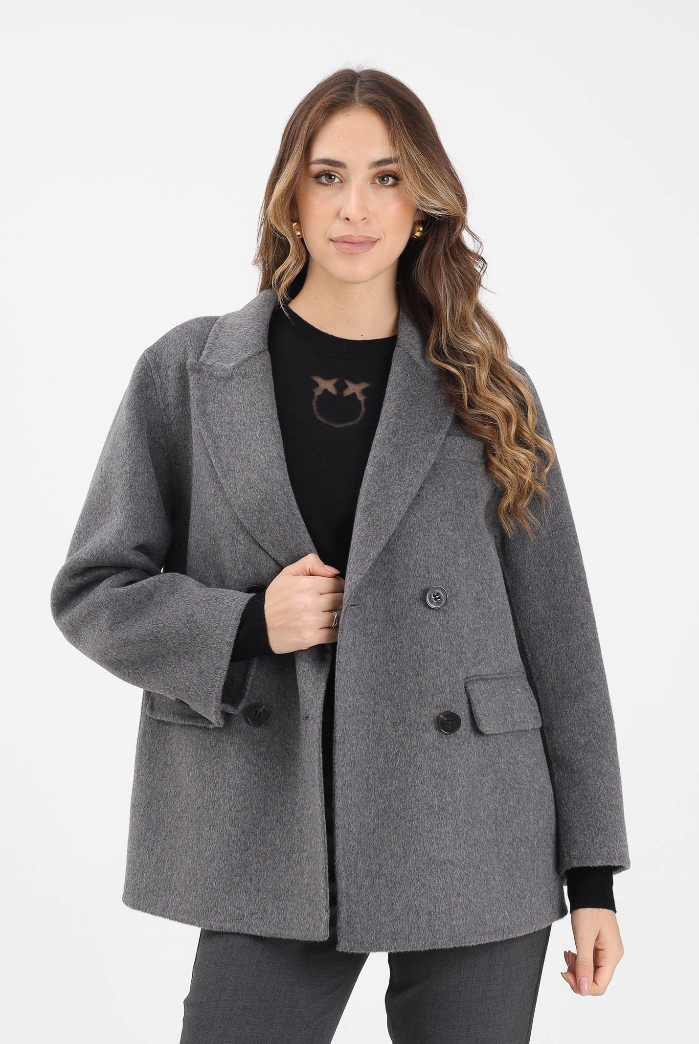 VICOLO Cappotto corto grigio da donna TF0068 A193 VICOLO