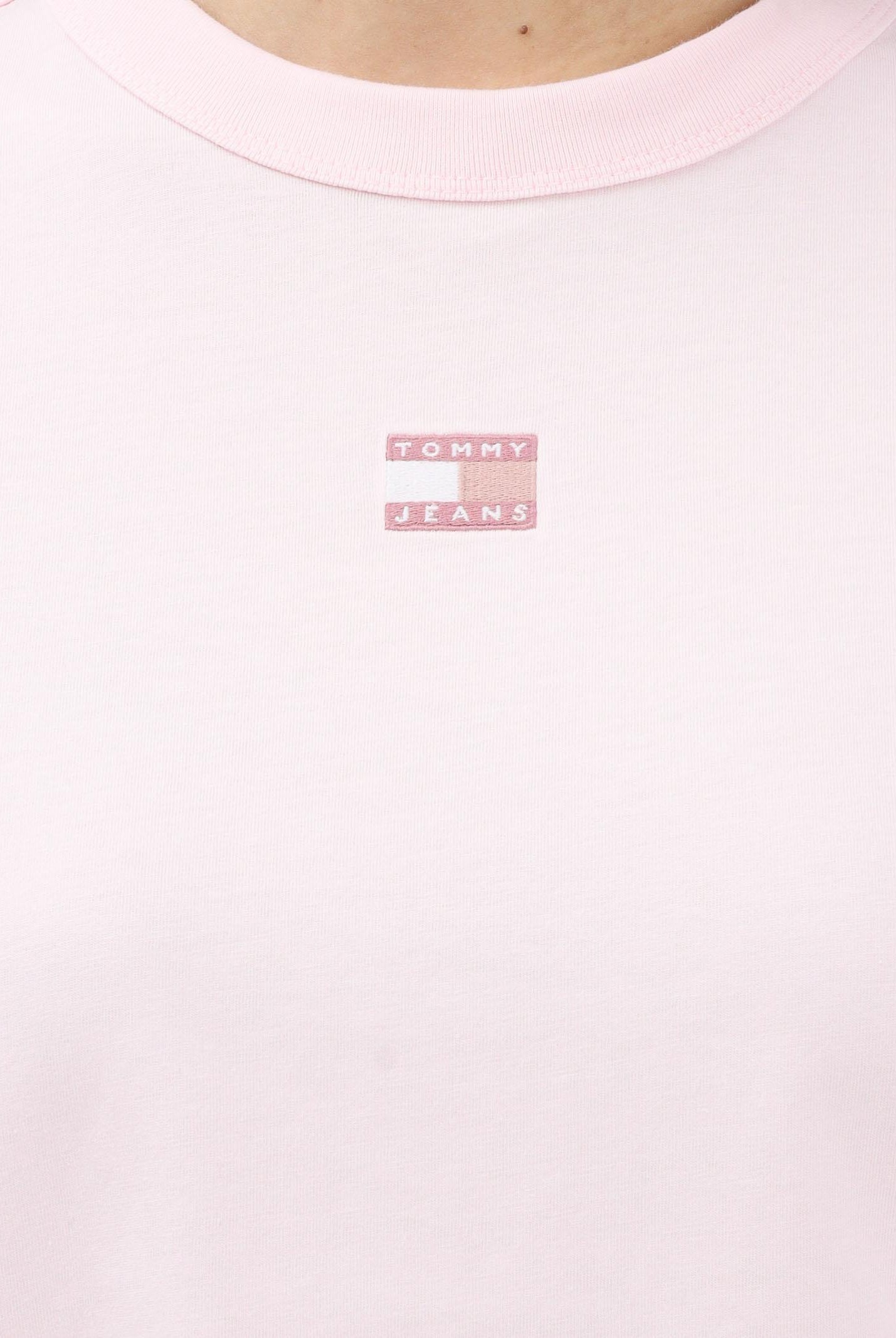 TOMMY JEANS T-shirt a manica corta Boxy Badge rosa da donna DW0DW22202 TOG TOMMY JEANS