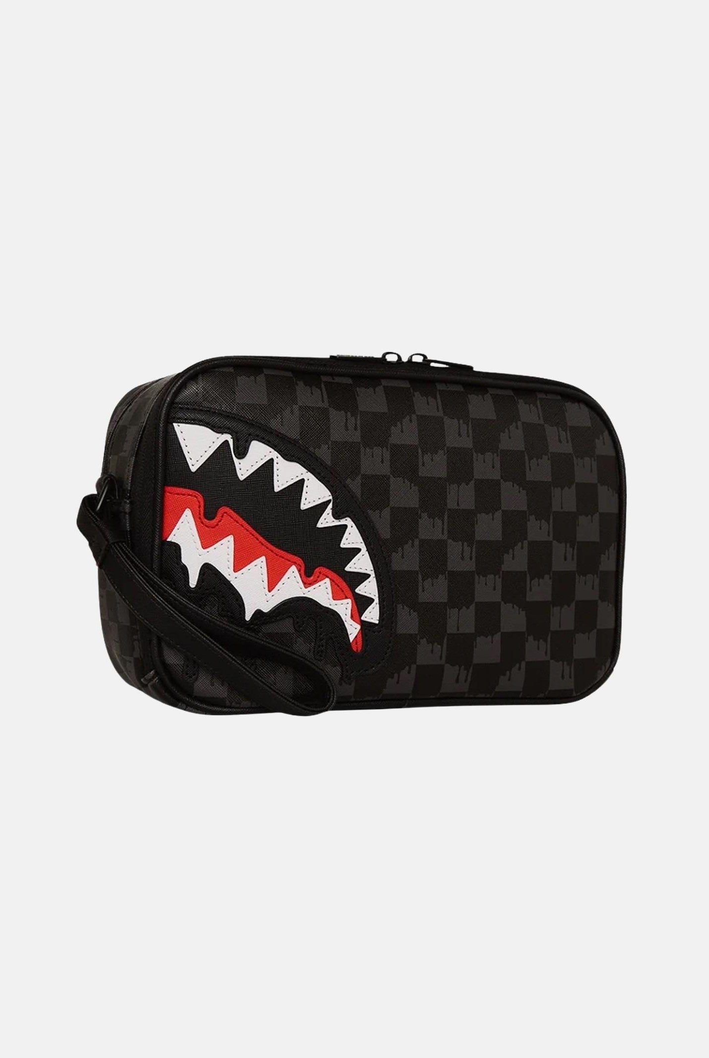 SPRAYGROUND Pochette Dripping Sharks In Paris nera per uomo e donna 910B7968NSZ . SPRAYGROUND