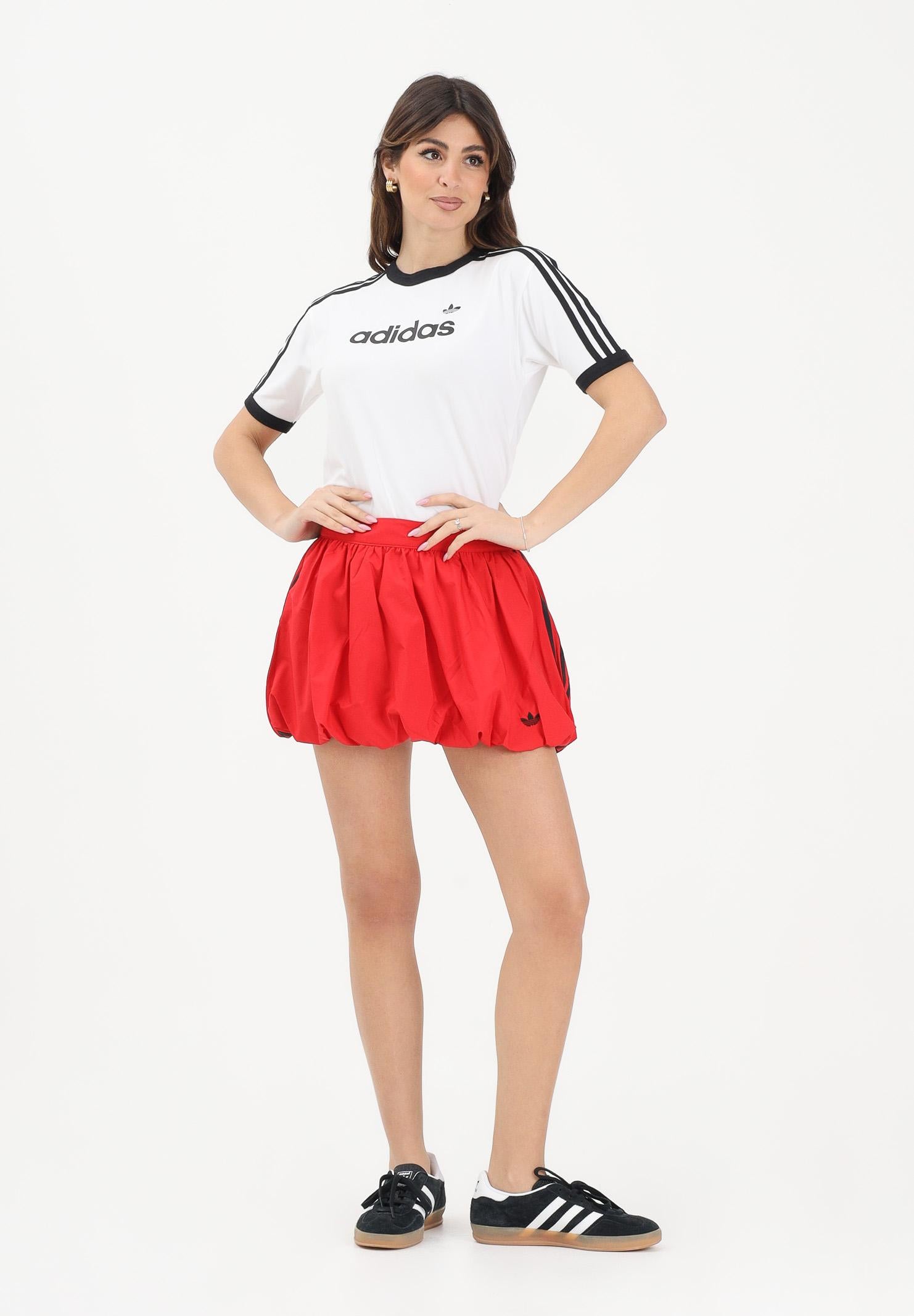 ADIDAS ORIGINALS Gonna corta a palloncino rossa da donna KE3439 . ADIDAS ORIGINALS