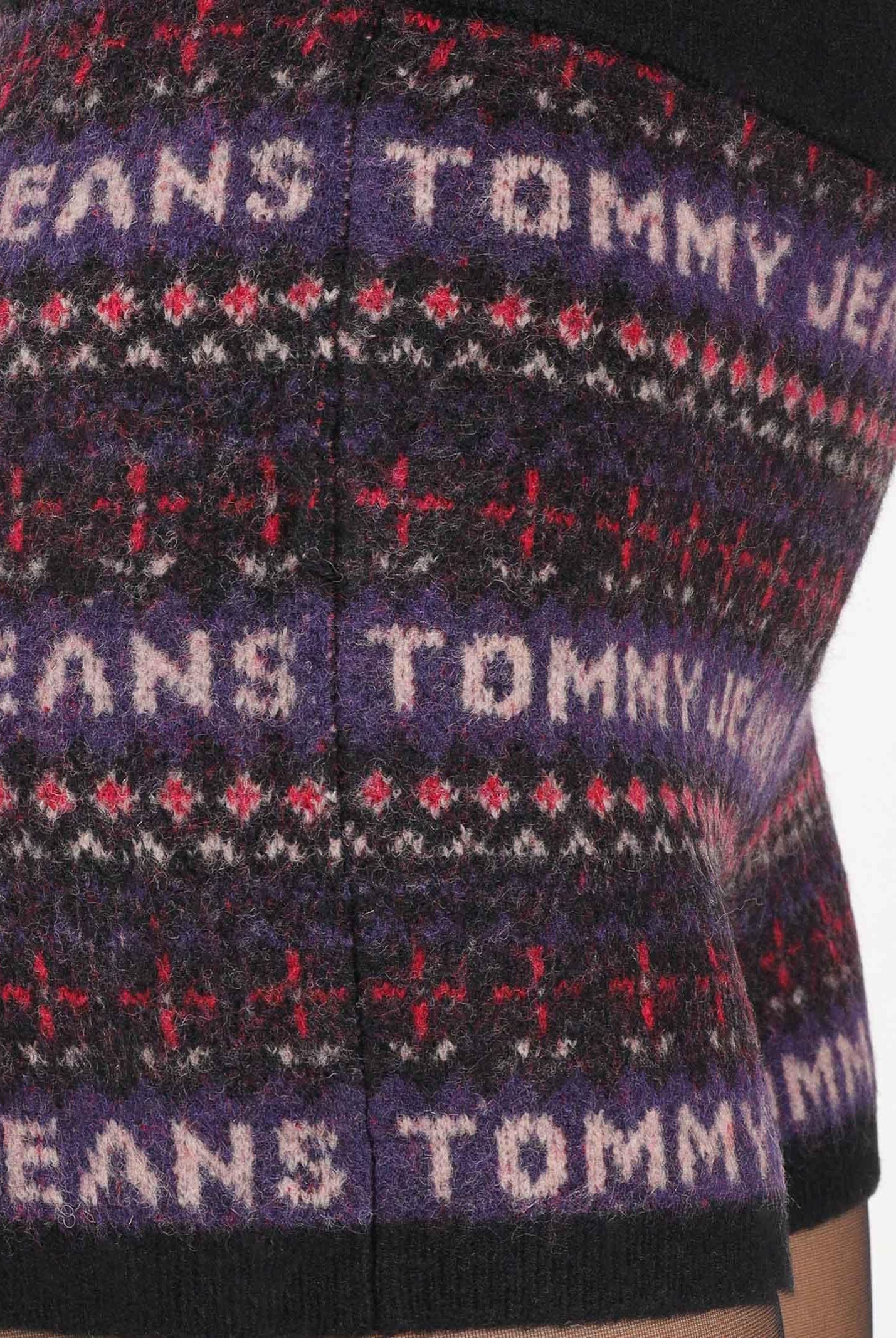 TOMMY JEANS Shorts nero da donna con motivo Fair Isle DW0DW22166BDS TOMMY JEANS