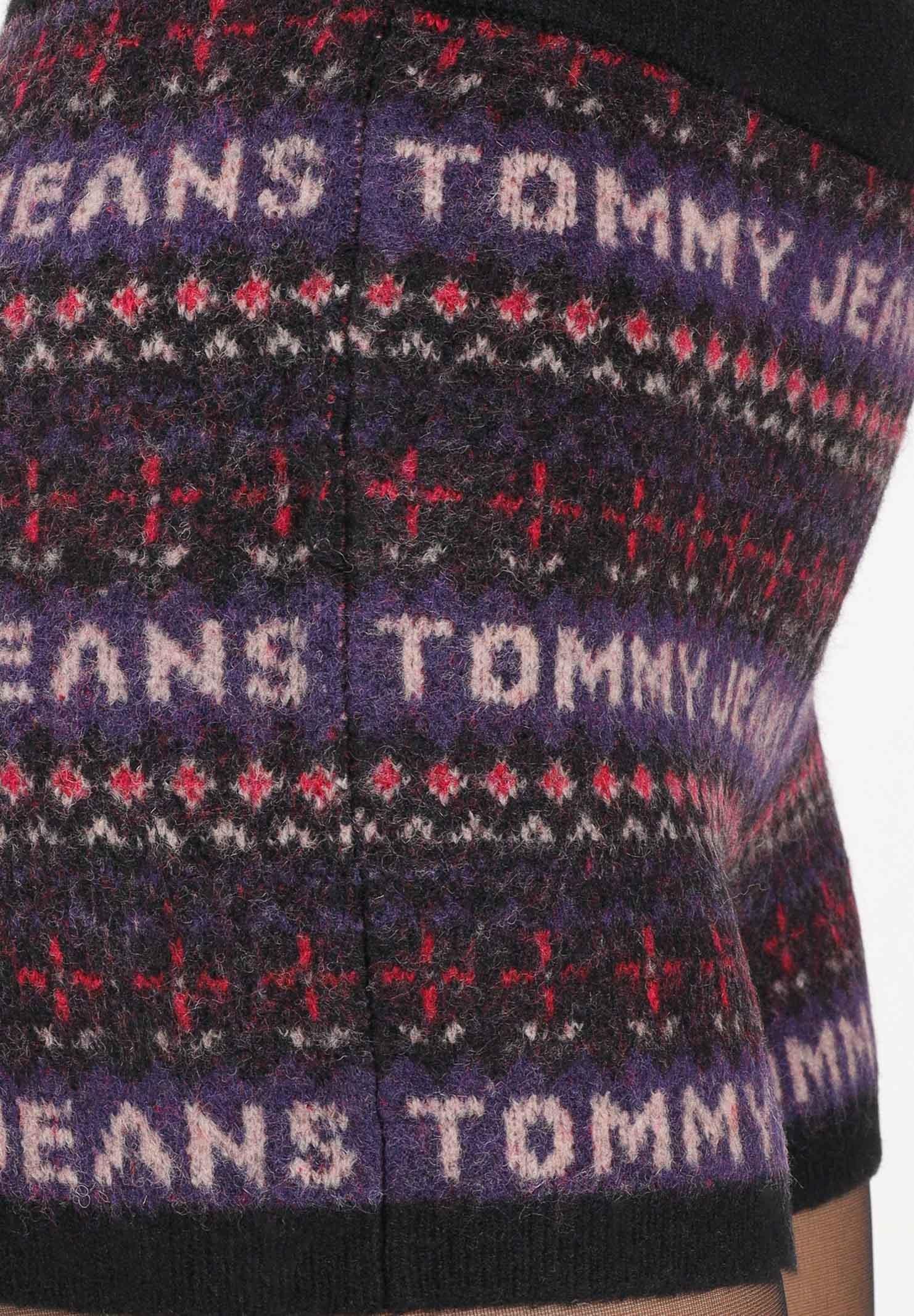 TOMMY JEANS Shorts nero da donna con motivo Fair Isle DW0DW22166BDS TOMMY JEANS