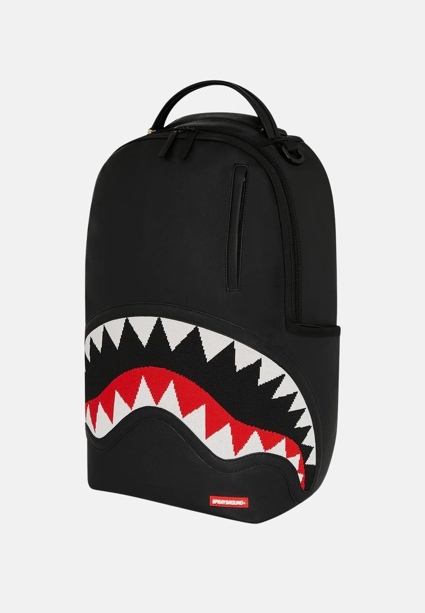 SPRAYGROUND Zaino Fly Knit Mouth Dlx- Satin nero per uomo e donna 910B7754NSZ SPRAYGROUND