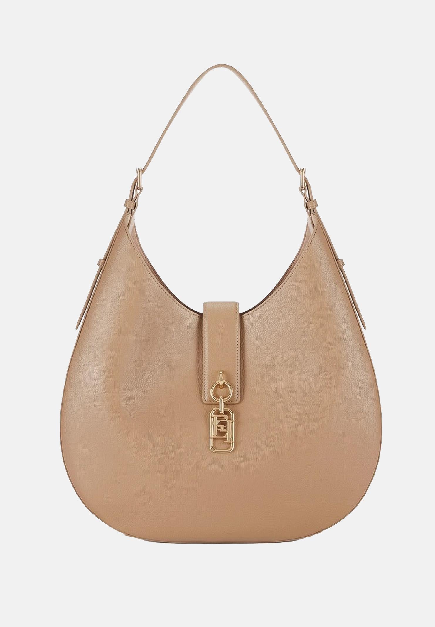 ELISABETTA FRANCHI Borsa hobo argilla da donna con charm BS06A62E2 229 ELISABETTA FRANCHI