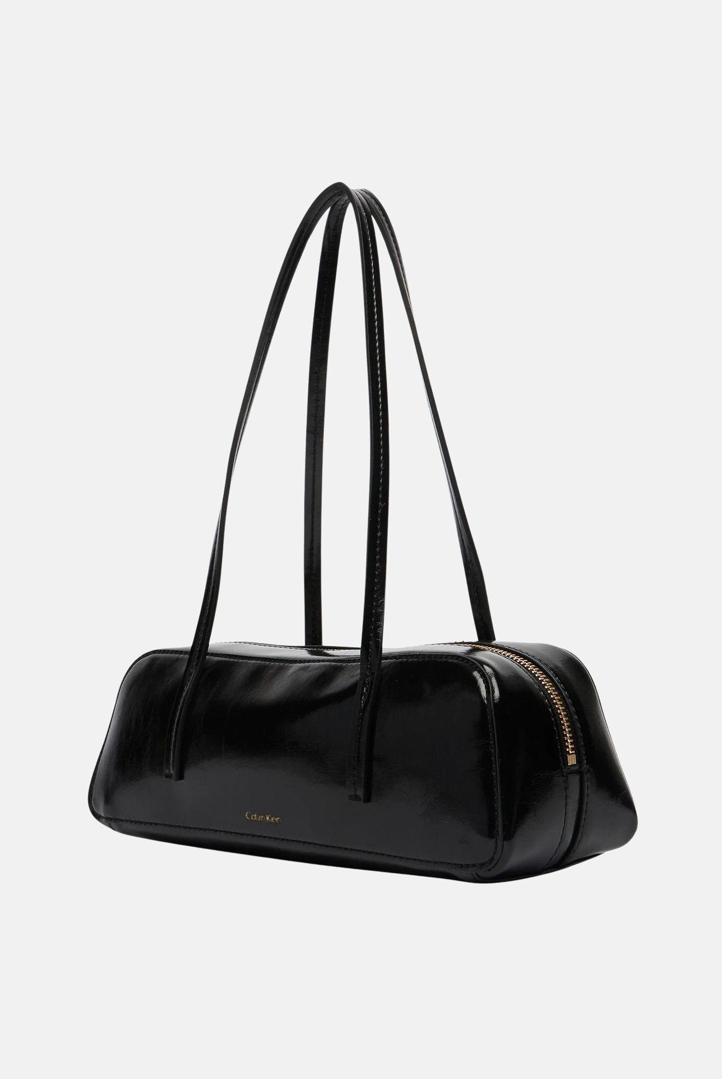 CALVIN KLEIN borsa a spalla Foil Logo Glossy Bauletto, colore UB1 Black LV04F3638G UB1 CALVIN KLEIN