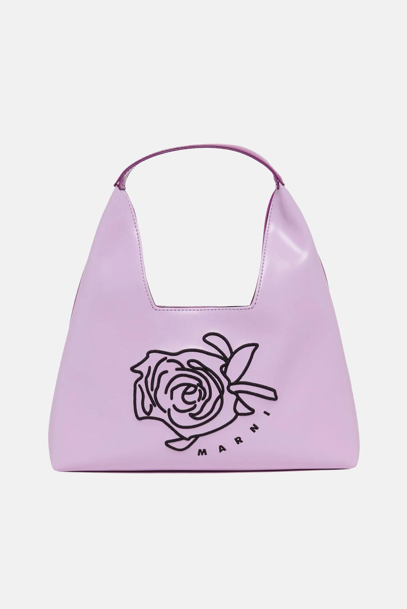 MARNI Borsa a mano Diamond lilla e viola da donna con motivo floreale ricamato M01837M00TK 0M612 MARNI