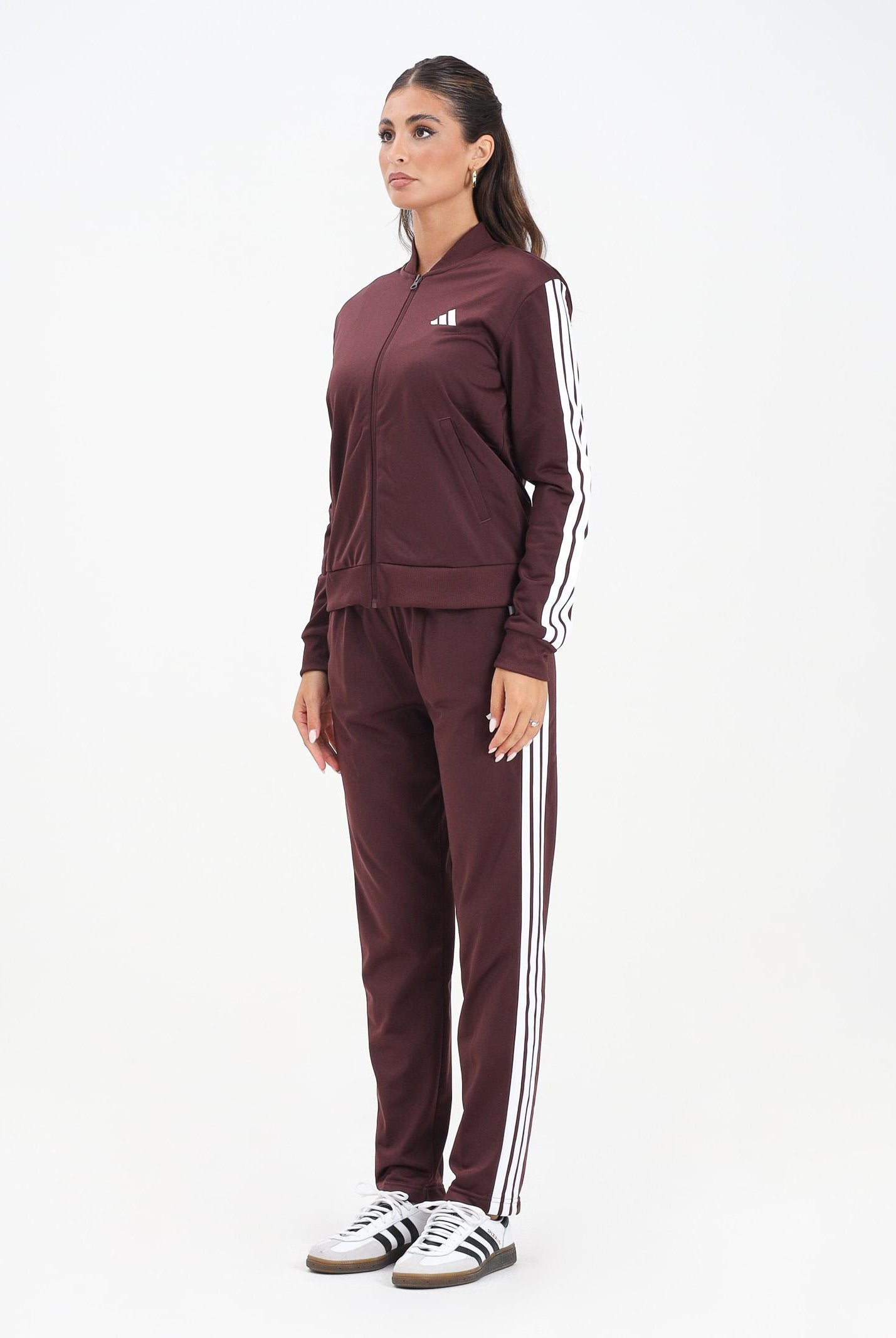 ADIDAS PERFORMANCE Tuta Essentials 3-Stripes bordeaux da donna JD2683 . ADIDAS PERFORMANCE