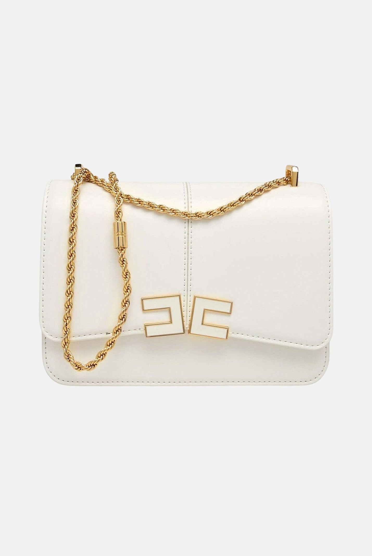 ELISABETTA FRANCHI Borsa a tracolla avorio da donna con logo BS91A61E2 360 ELISABETTA FRANCHI