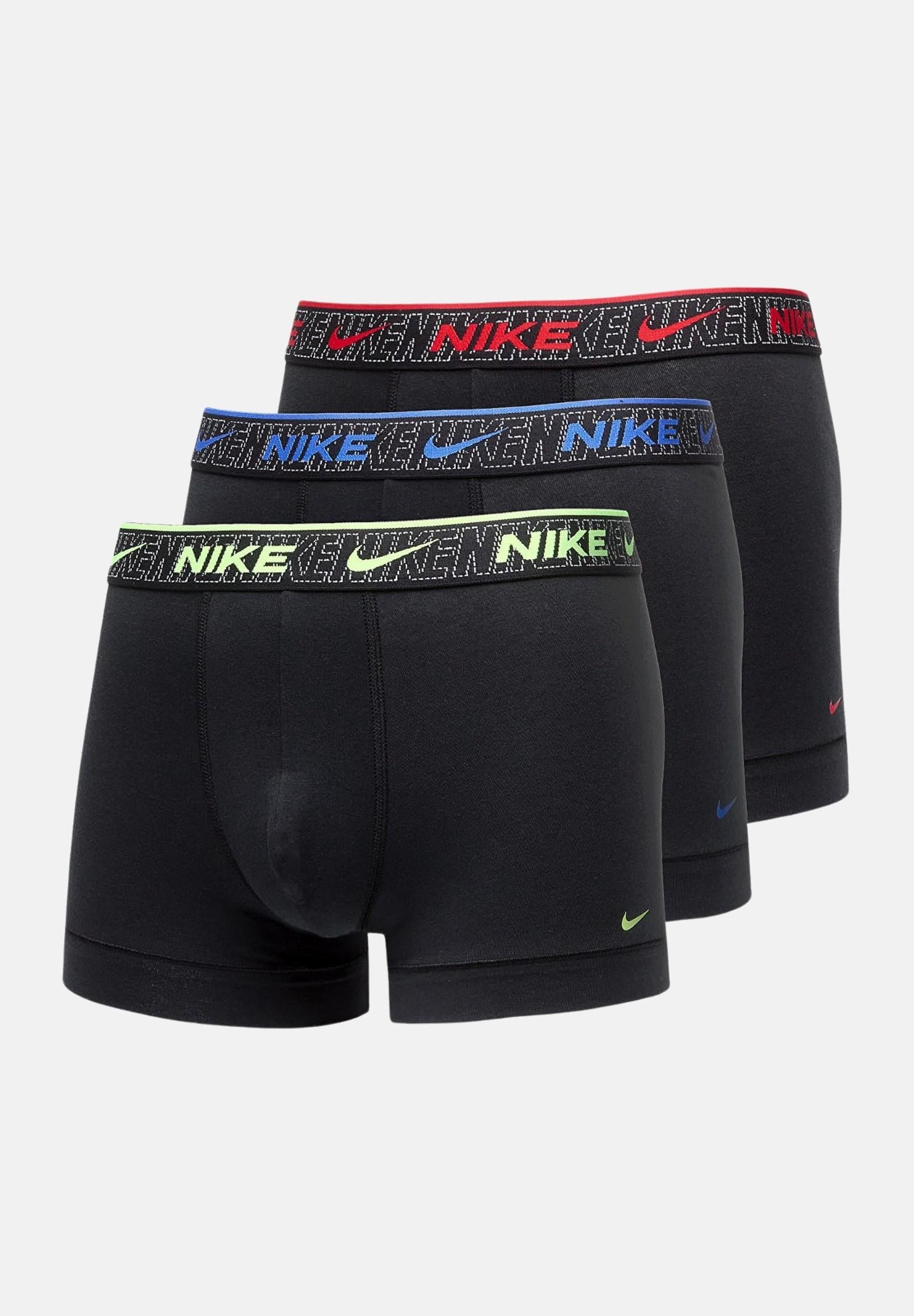 NIKE Set da 3 boxer neri da uomo con elastici logati in colori differenti 0000KE1008 JV7 NIKE