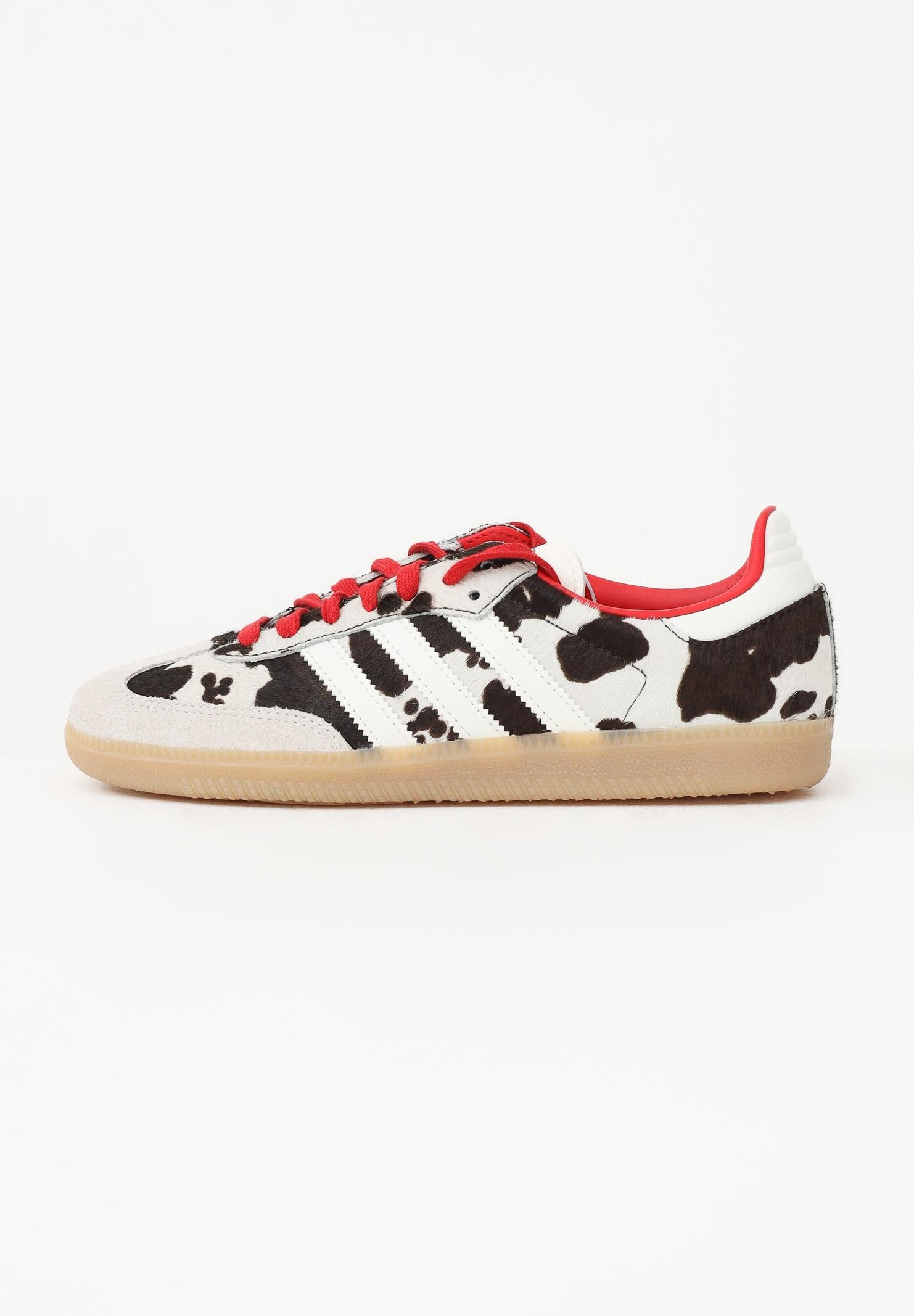 ADIDAS ORIGINALS Sneakers SAMBA OG panna da donna con fantasia muccata KI6956 . ADIDAS ORIGINALS