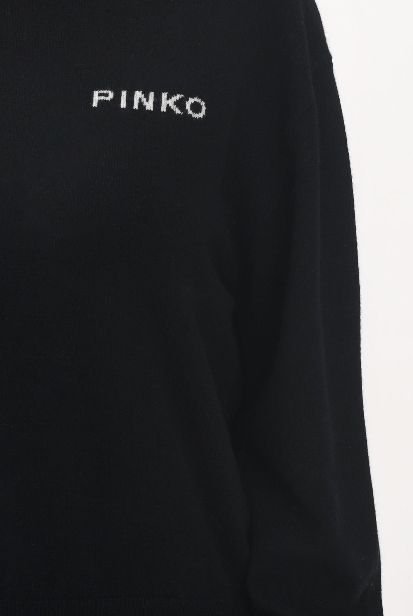 PINKO Maglioncino girocollo nero da donna con maxi logo 105561A2SI ZZ2 PINKO