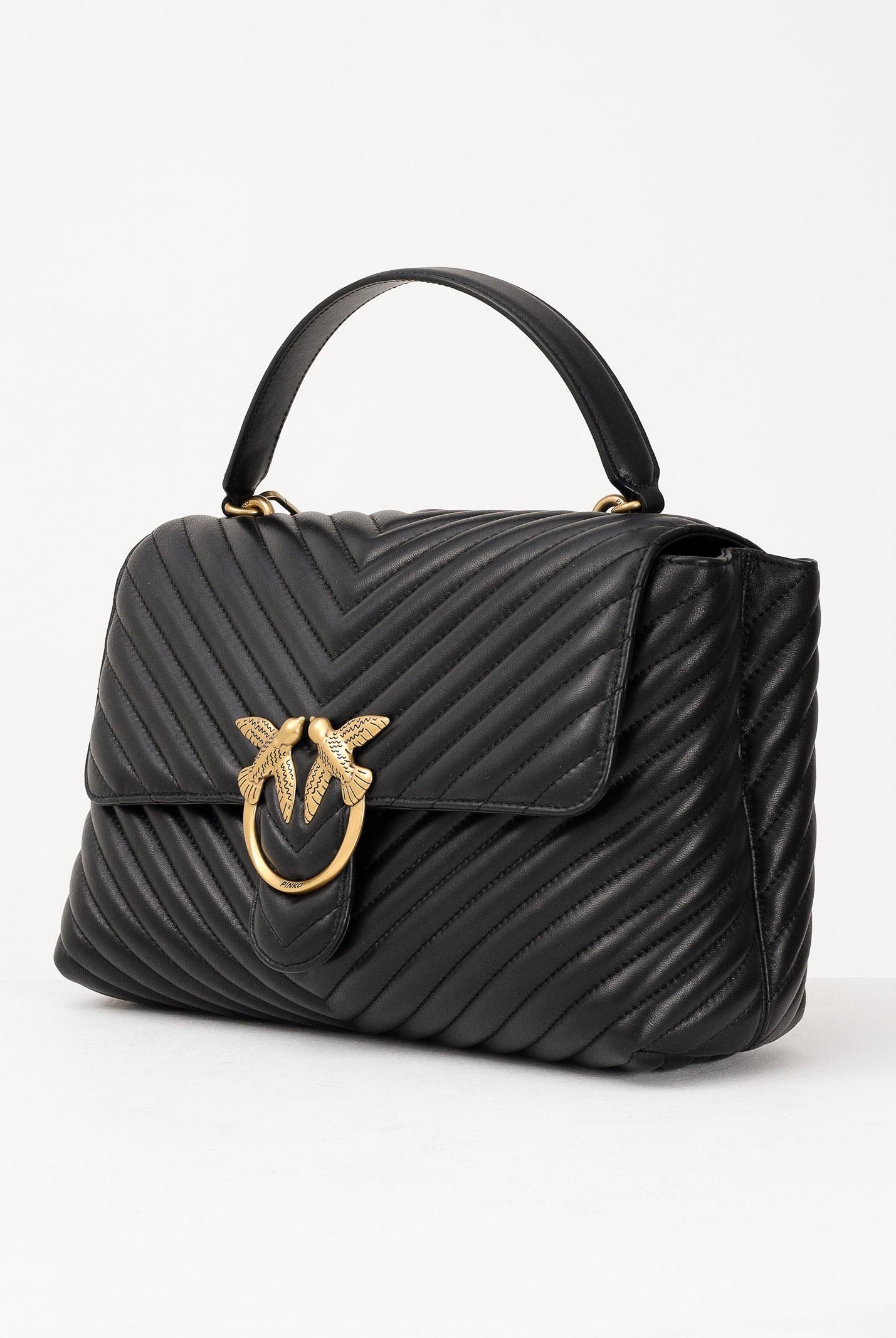 PINKO Shopper Big Love Bag Puff nera da donna 100042A0GK Z99Q PINKO