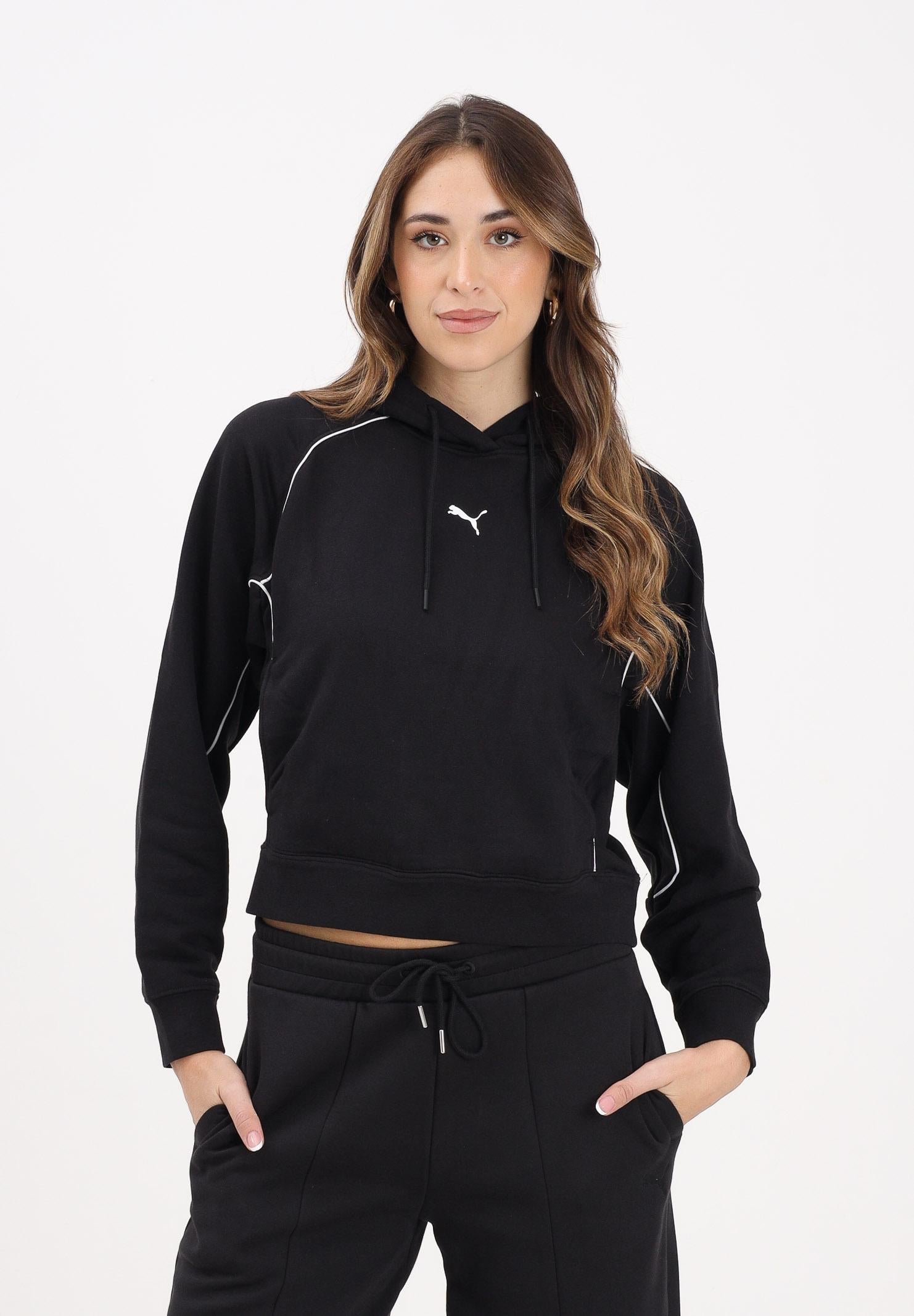PUMA Felpa con cappuccio Damen nera da donna 688122 01 PUMA