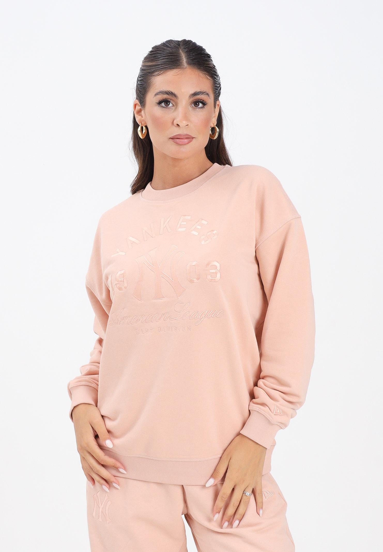 NEW ERA Felpa girocollo New York Yankees MLB Tonal Graphic rosa da donna 60684435 . NEW ERA