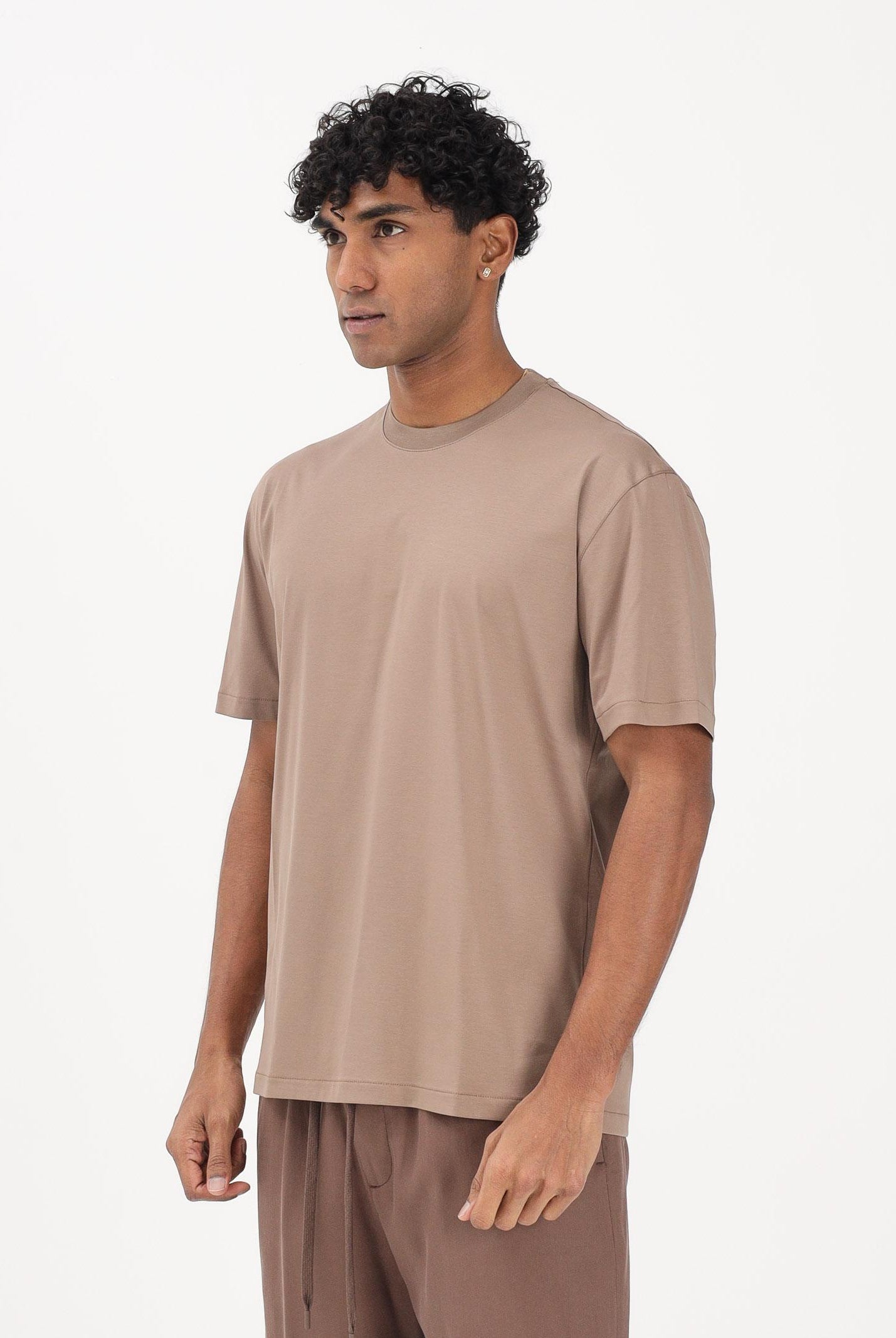 I'M BRIAN T-shirt a manica corta marrone da uomo TS3742 TA I'M BRIAN