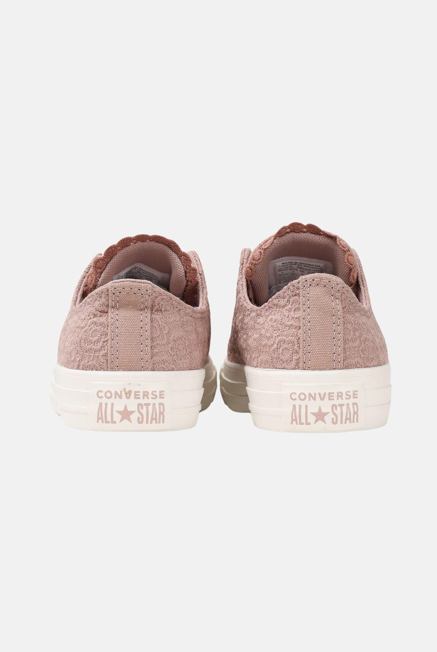 CONVERSE sneakers basse Chuck Taylor All Star Crochet Florals Brown-Cream marrone/crema donna. A17584C . CONVERSE