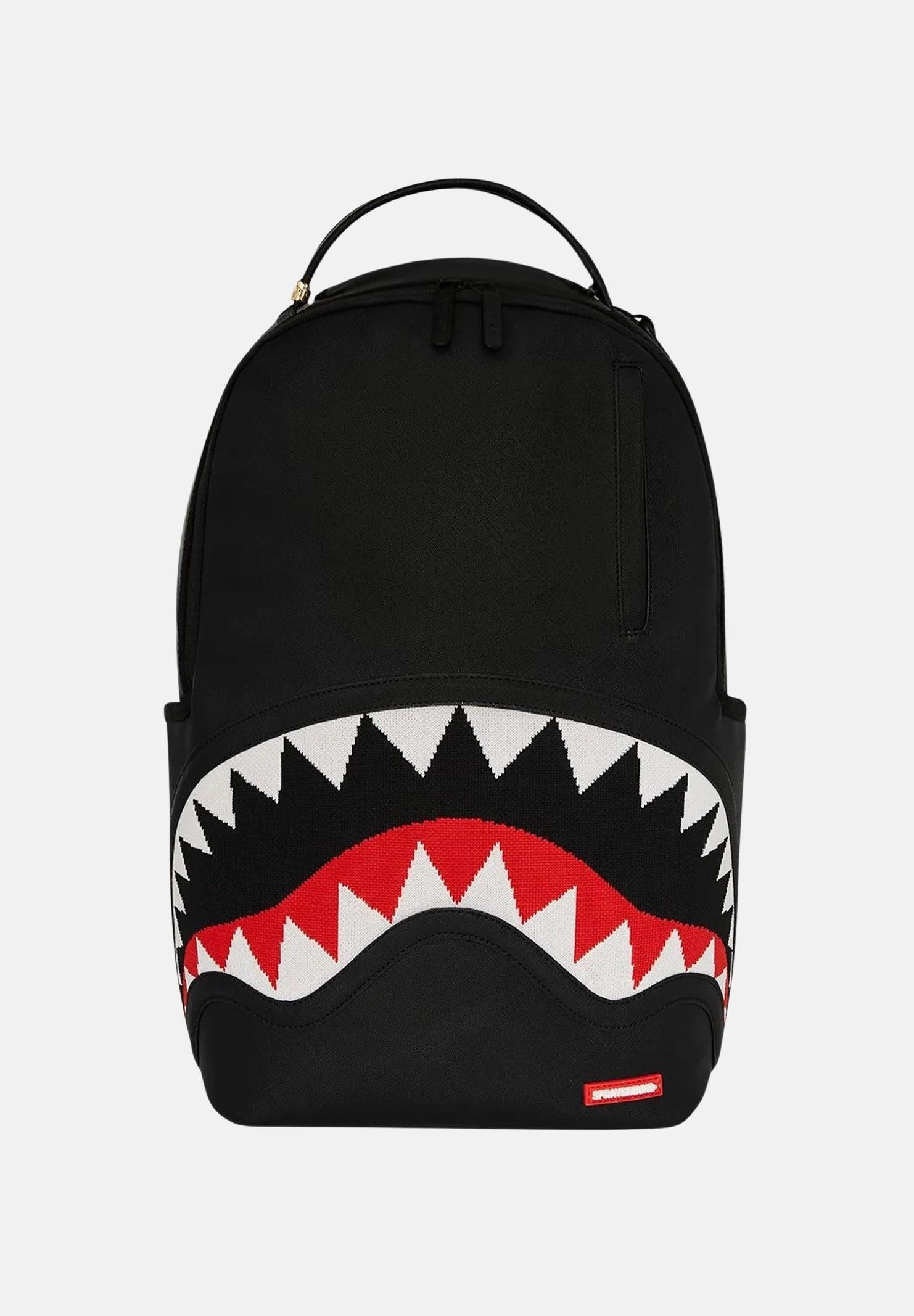 SPRAYGROUND Zaino Fly Knit Mouth Dlx- Satin nero per uomo e donna 910B7754NSZ SPRAYGROUND