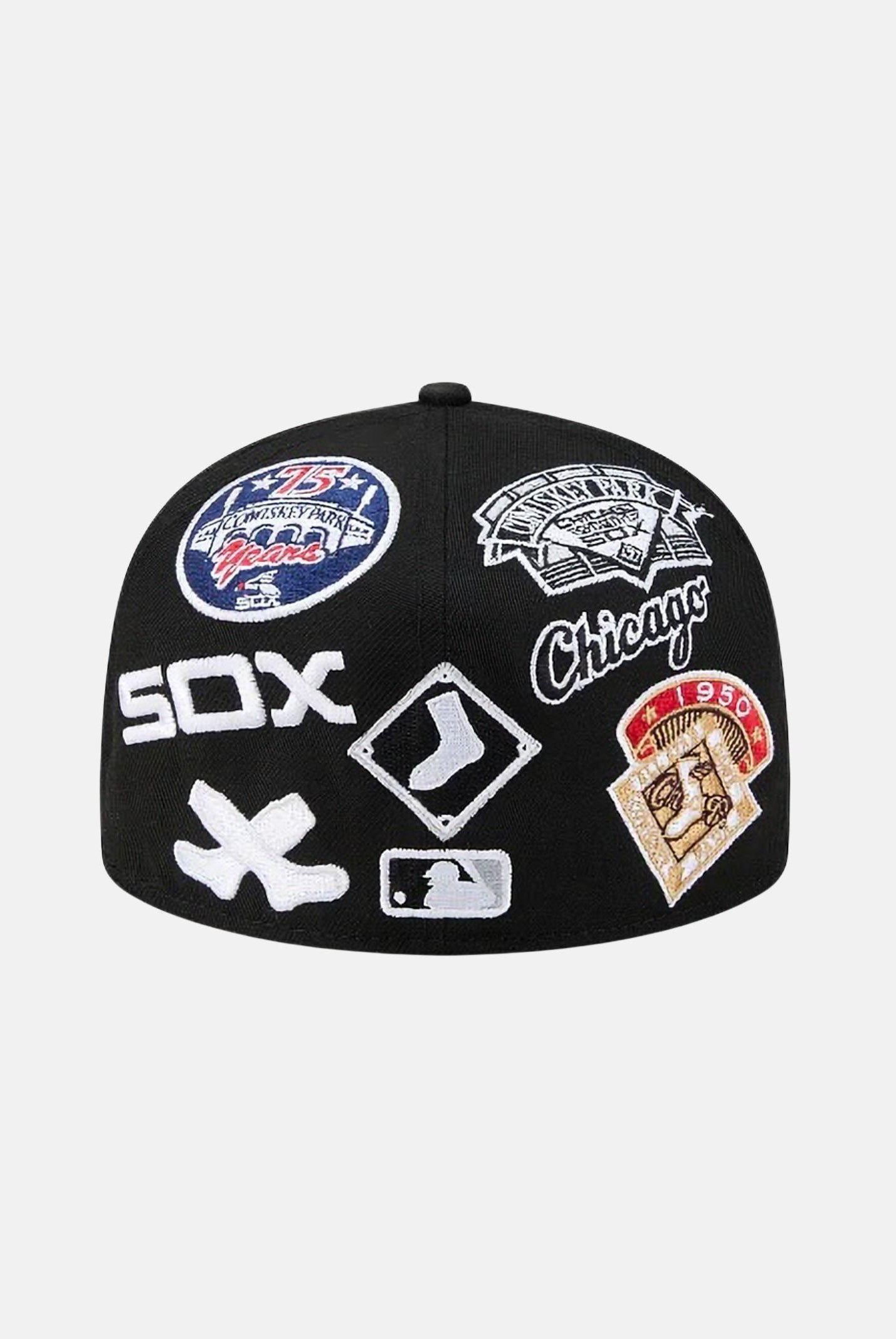 NEW ERA Cappello con visiera Chicago White Sox MLB All Over Team 59FIFTY nero per uomo e donna 60803359 . NEW ERA