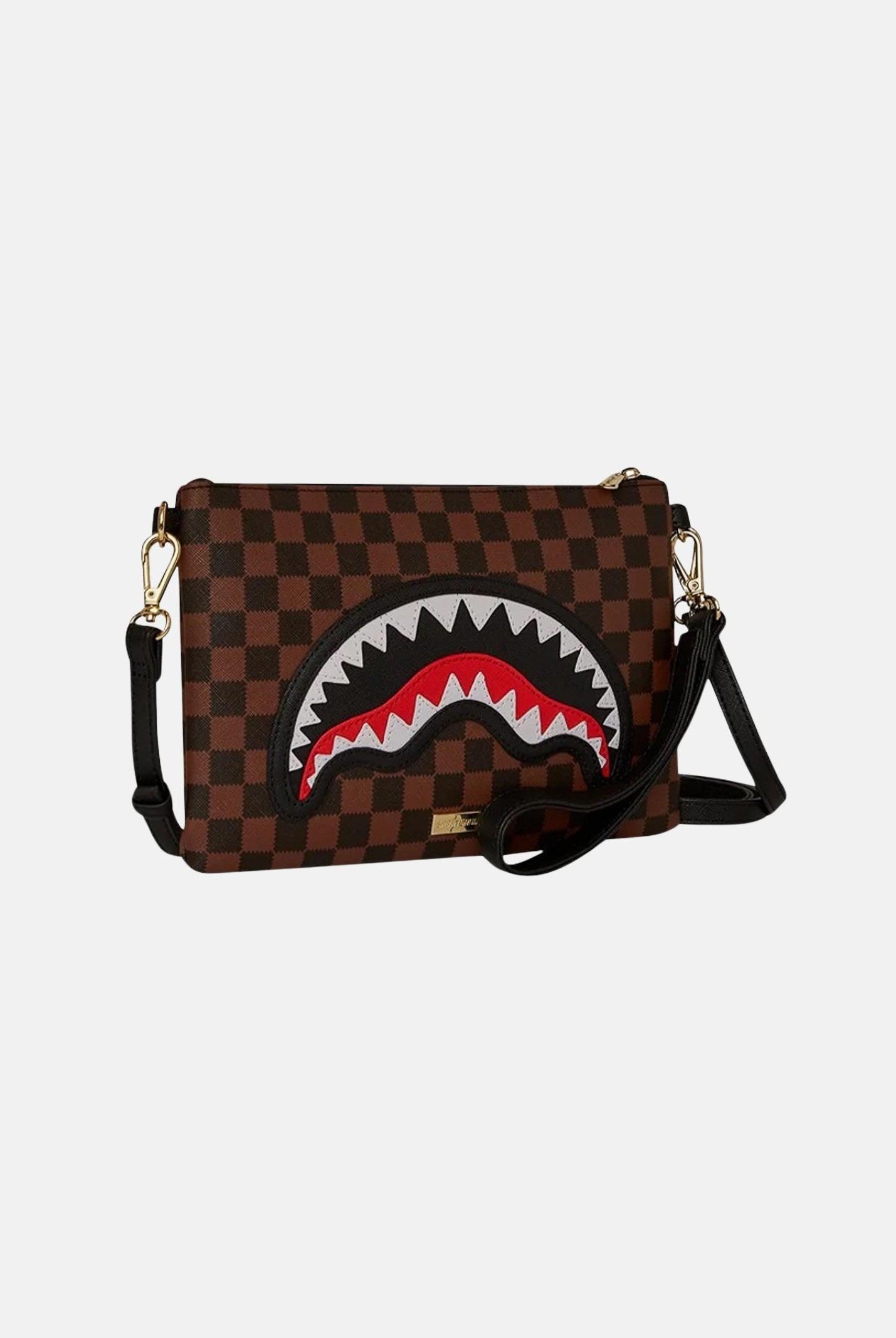 SPRAYGROUND Pochette Sawtooth Sharks In Paris marrone per uomo e donna 910B7841NSZ  SPRAYGROUND
