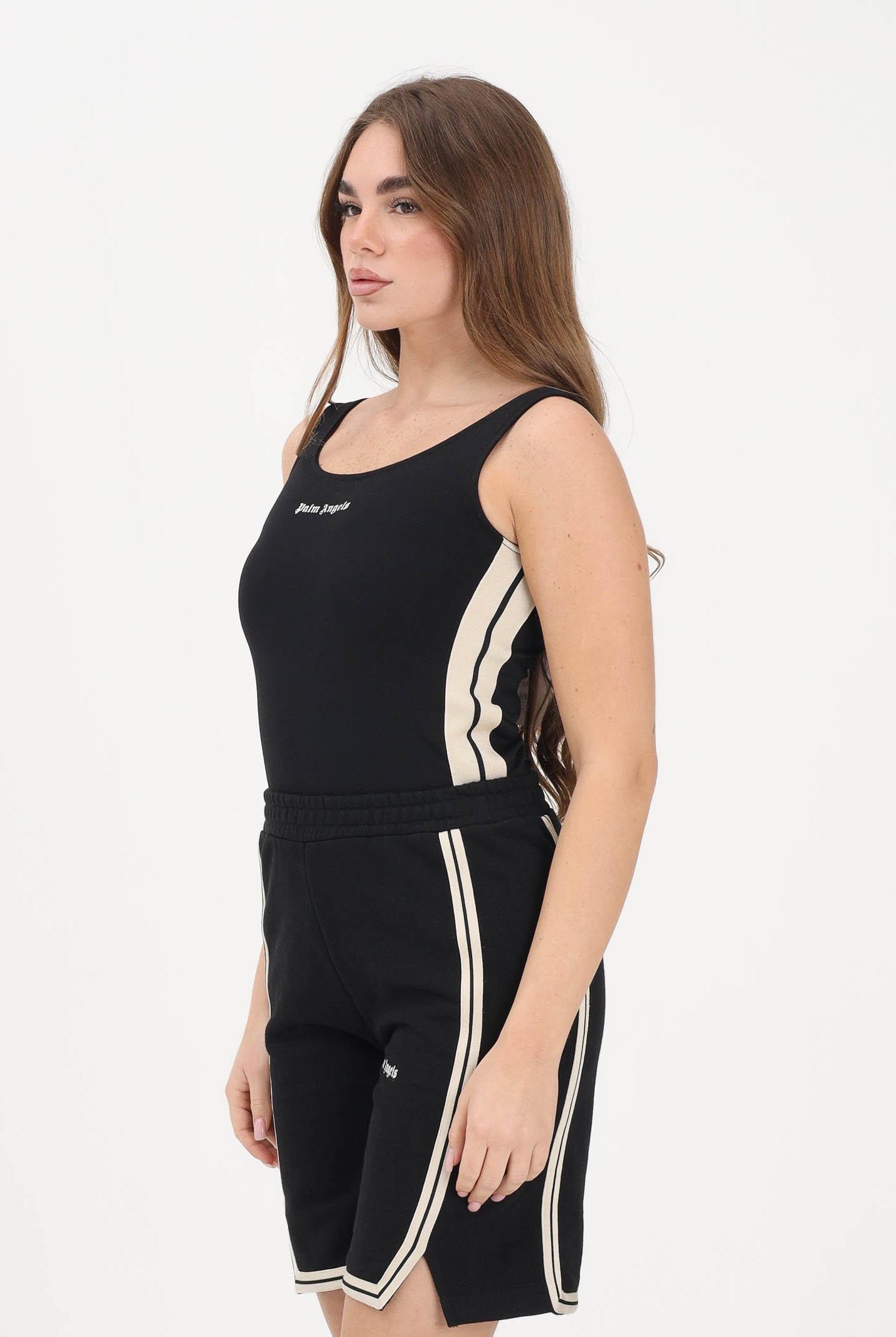 PALM ANGELS Body nero per donna, ragazze e bambine con logo PGBD00CS26FLE001 110 PALM ANGELS