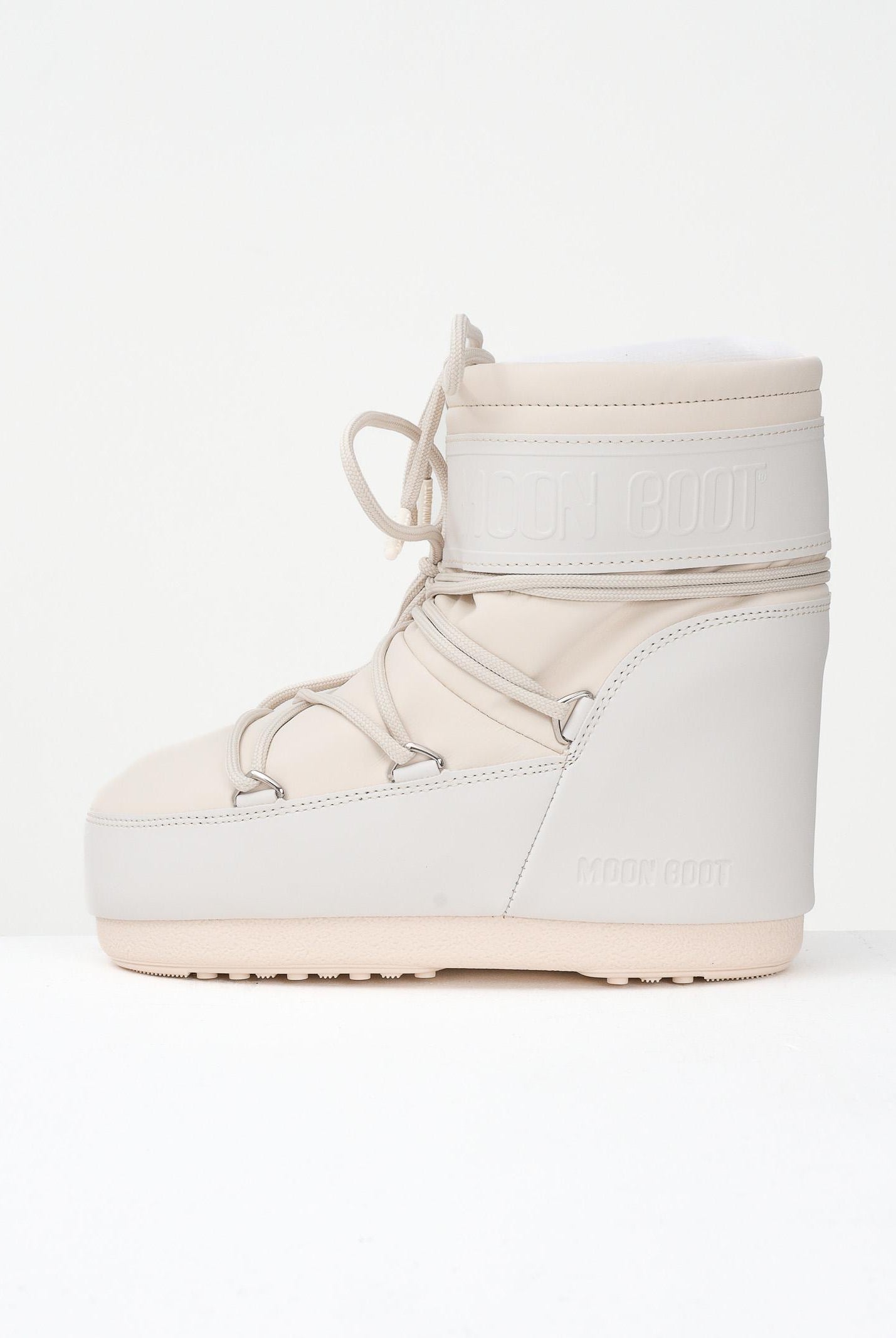 MOON BOOT Stivali da neve ICON LOW RUBBER panna da donna 80D1409380 L002 MOON BOOT