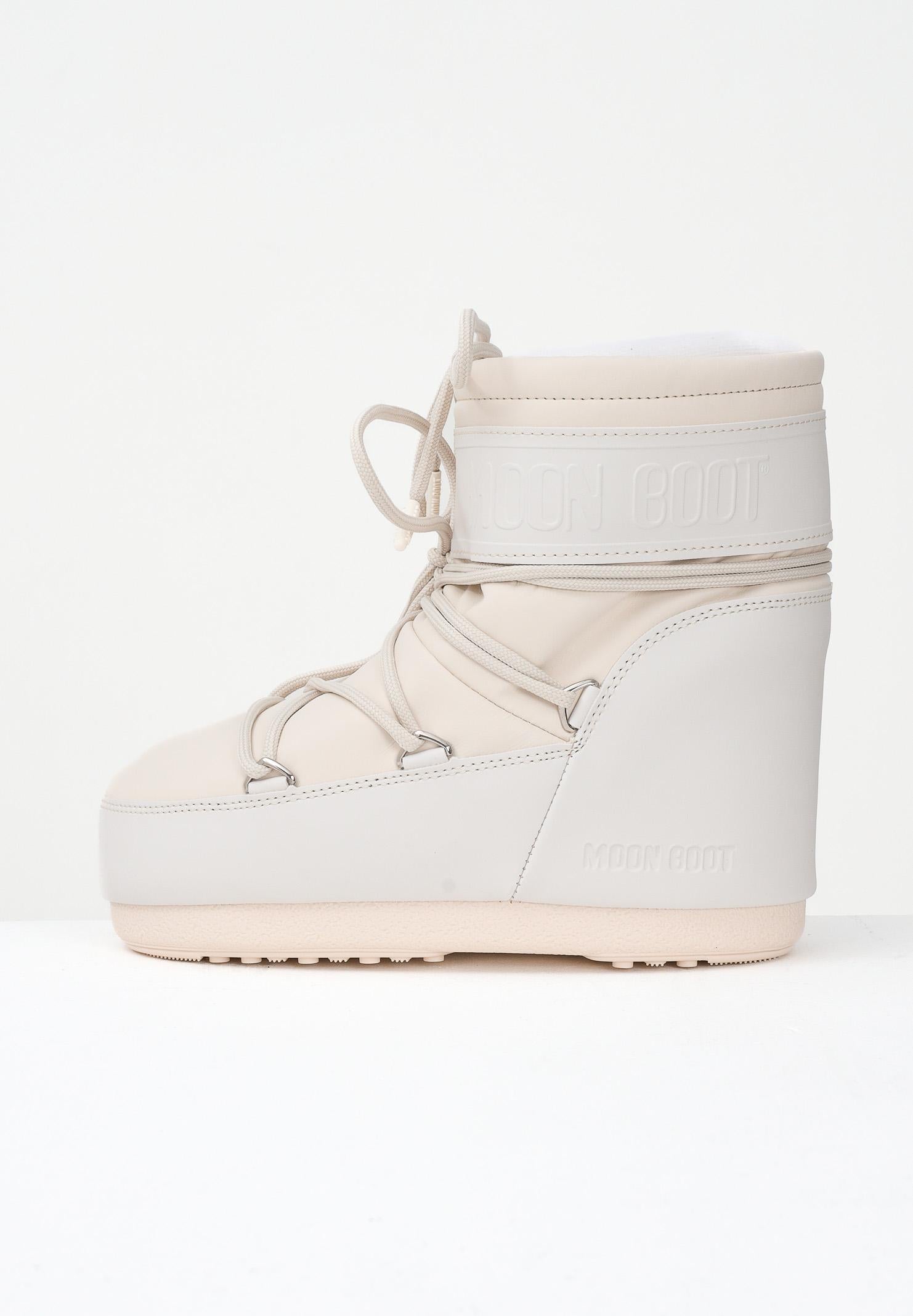 MOON BOOT Stivali da neve ICON LOW RUBBER panna da donna 80D1409380 L002 MOON BOOT