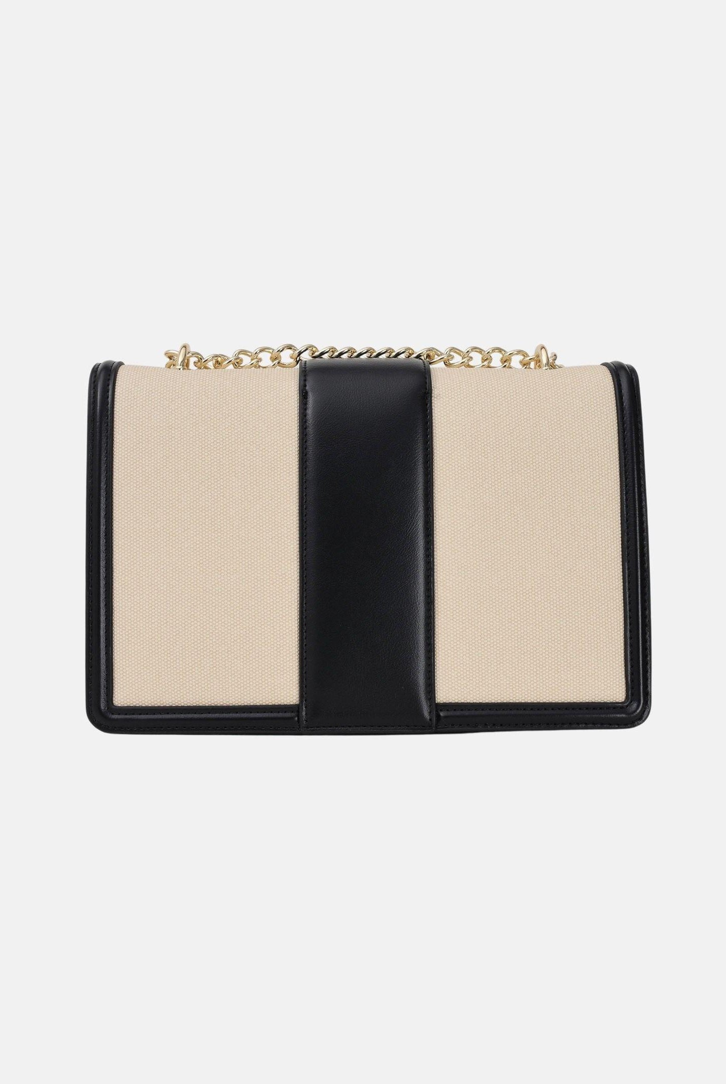 ARMANI EXCHANGE Borsa a tracolla beige e nera da donna con fibbia logo XW000070AF22570 MC479 ARMANI EXCHANGE