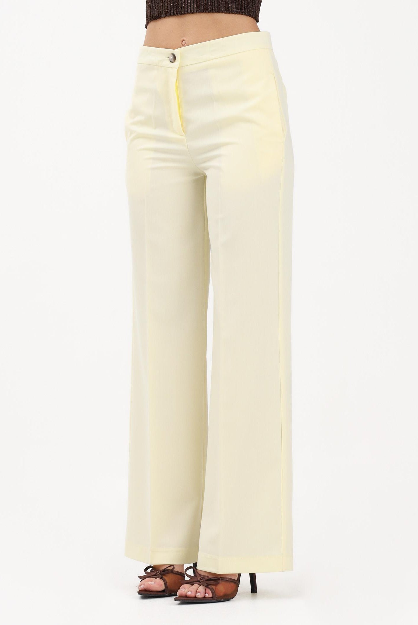 VICOLO Pantalone elegante giallo da donna TAB0025 GI VICOLO