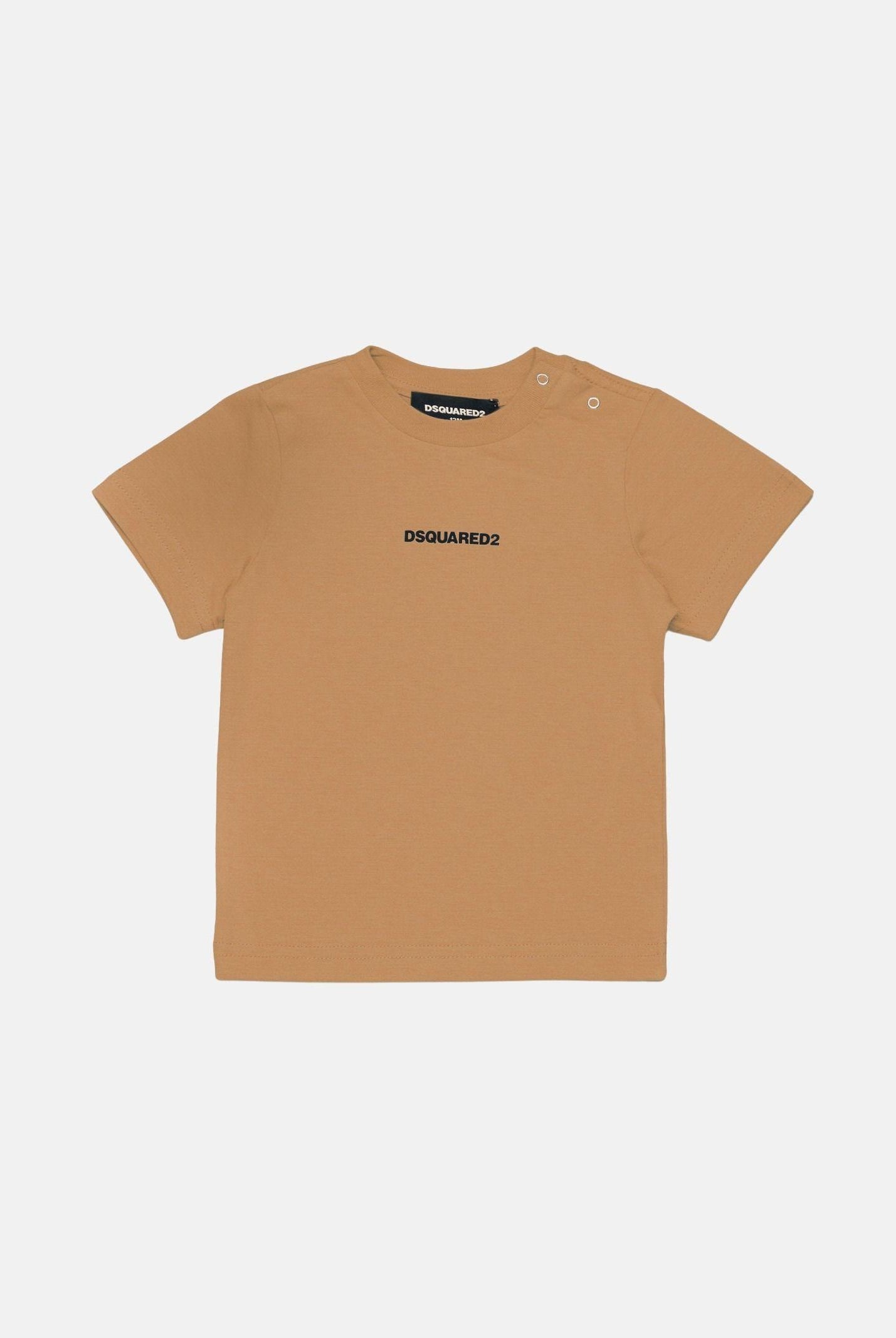 DSQUARED2 T-shirt a manica corta cammello da neonato con logo DQ2853D004G DQ730 DSQUARED2