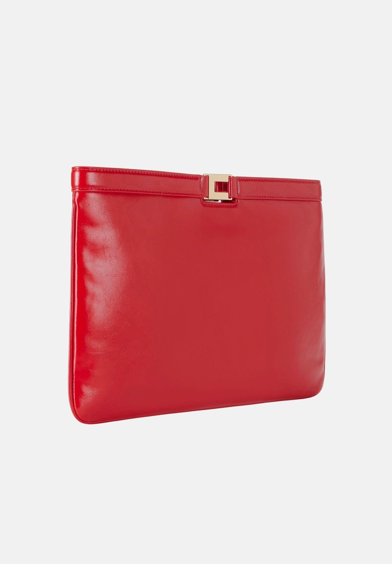 ELISABETTA FRANCHI Pochette rossa da donna effetto naplak BS18A61E2 H85 ELISABETTA FRANCHI