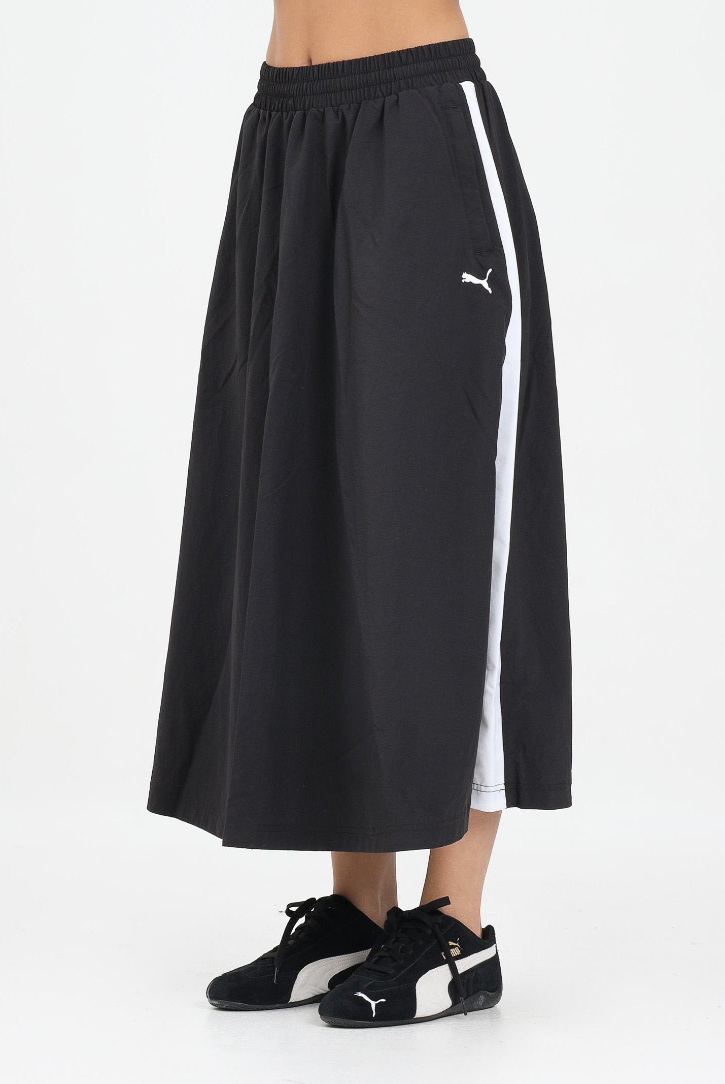 PUMA Gonna midi T7 nera da donna 633438 01 PUMA