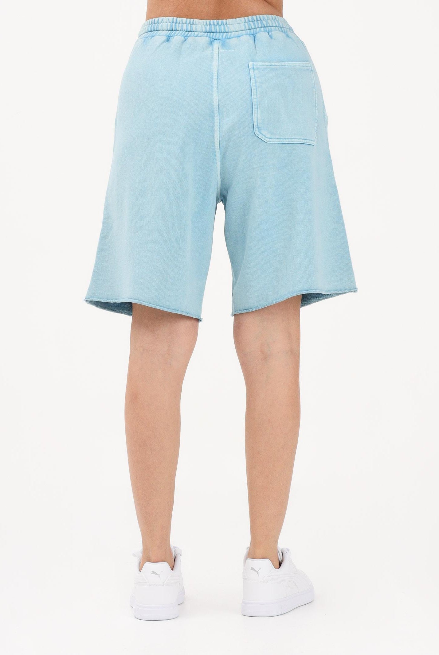 MAISON MARGIELA Shorts sportivo azzurro per donna, ragazzi e bambini con logo M60967MM07L M6809 MAISON MARGIELA