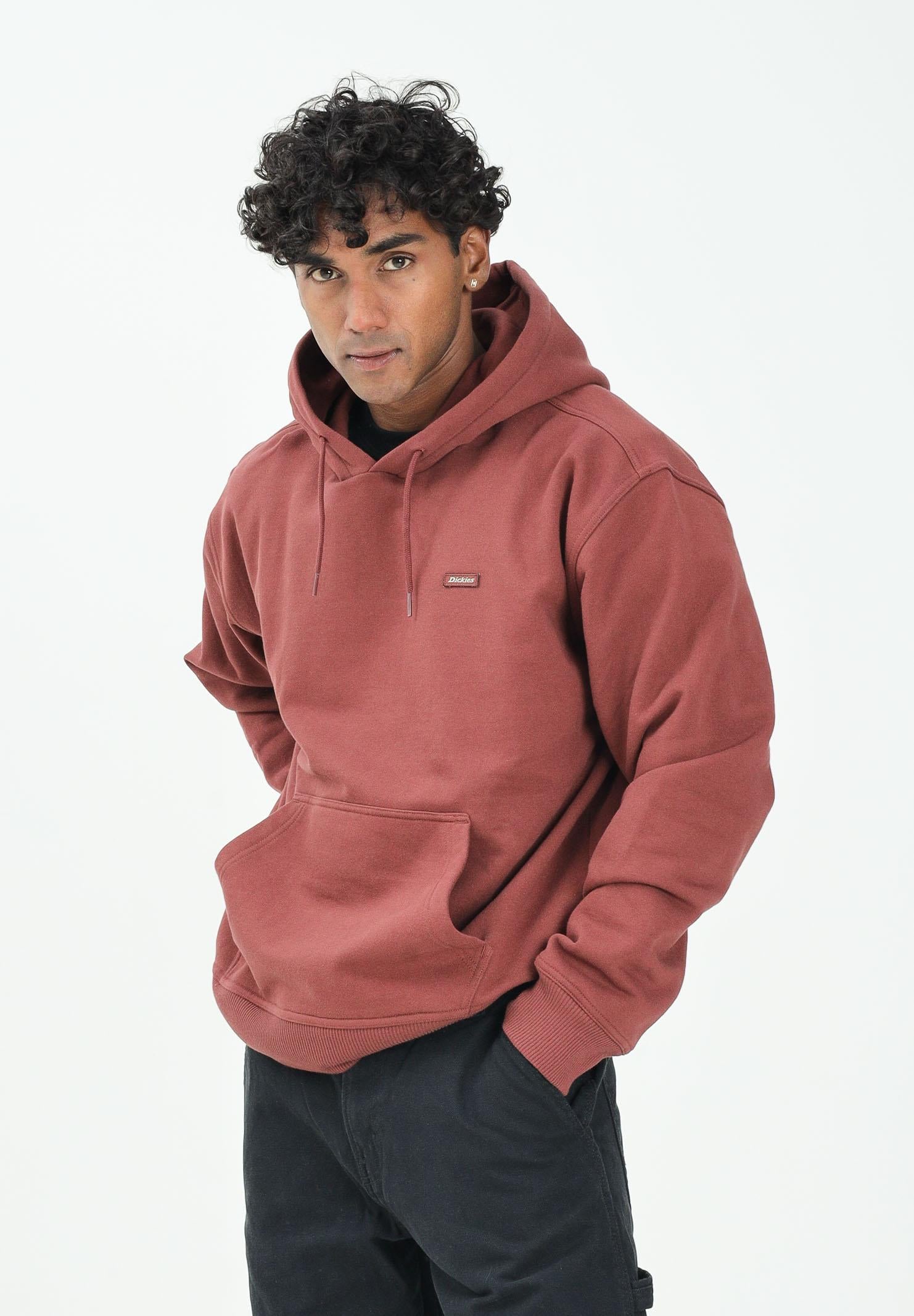 DICKIES Felpa con cappuccio CLANCY bordeaux da uomo DK0A88BKL161 DIckies