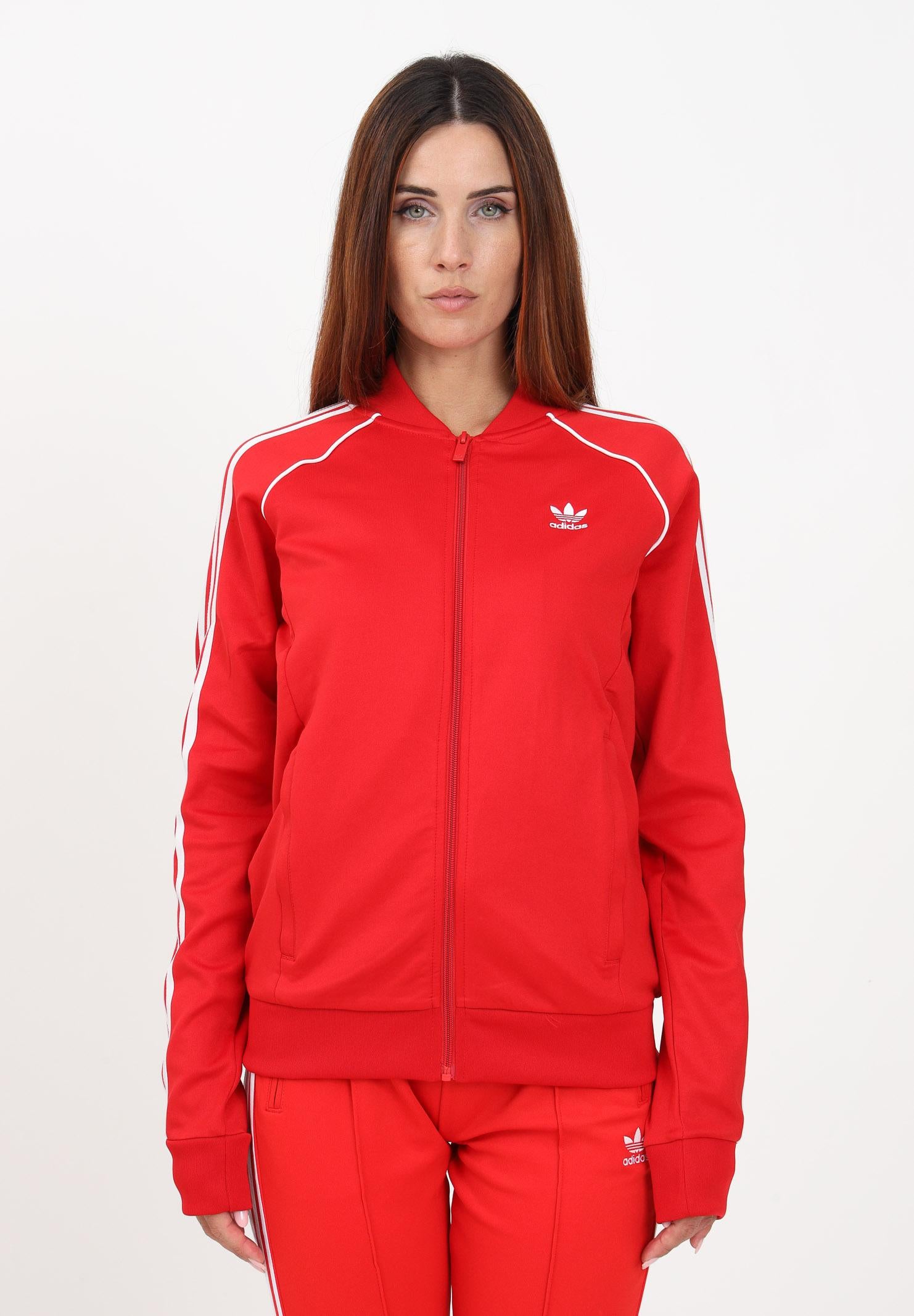 Felpa con zip Adicolor Classics SST rossa da donna IK4032 ADIDAS ORIGINALS