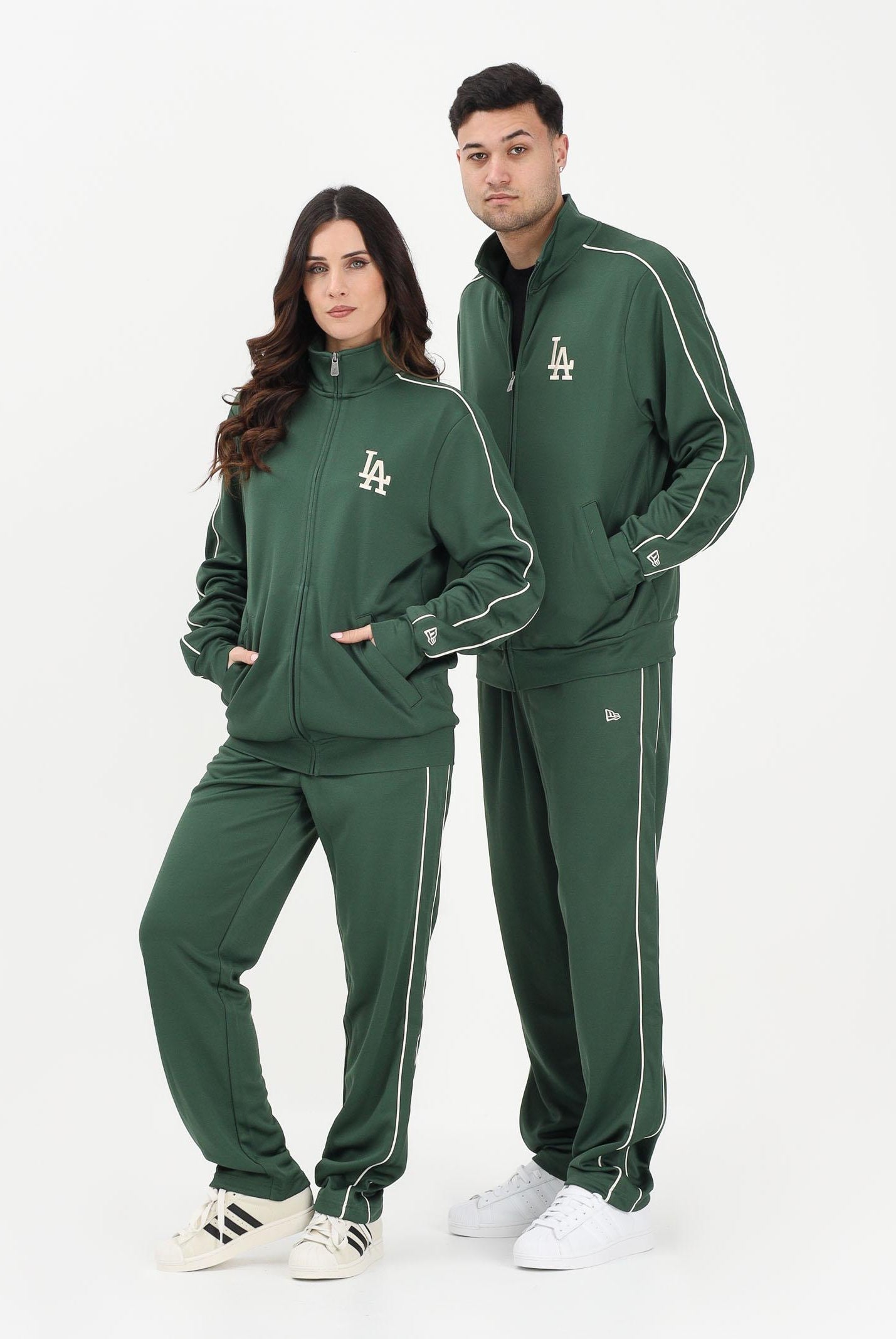 NEW ERA Pantalone sportivo LA Dodgers MLB Piping verde per uomo e donna 60771581 . NEW ERA