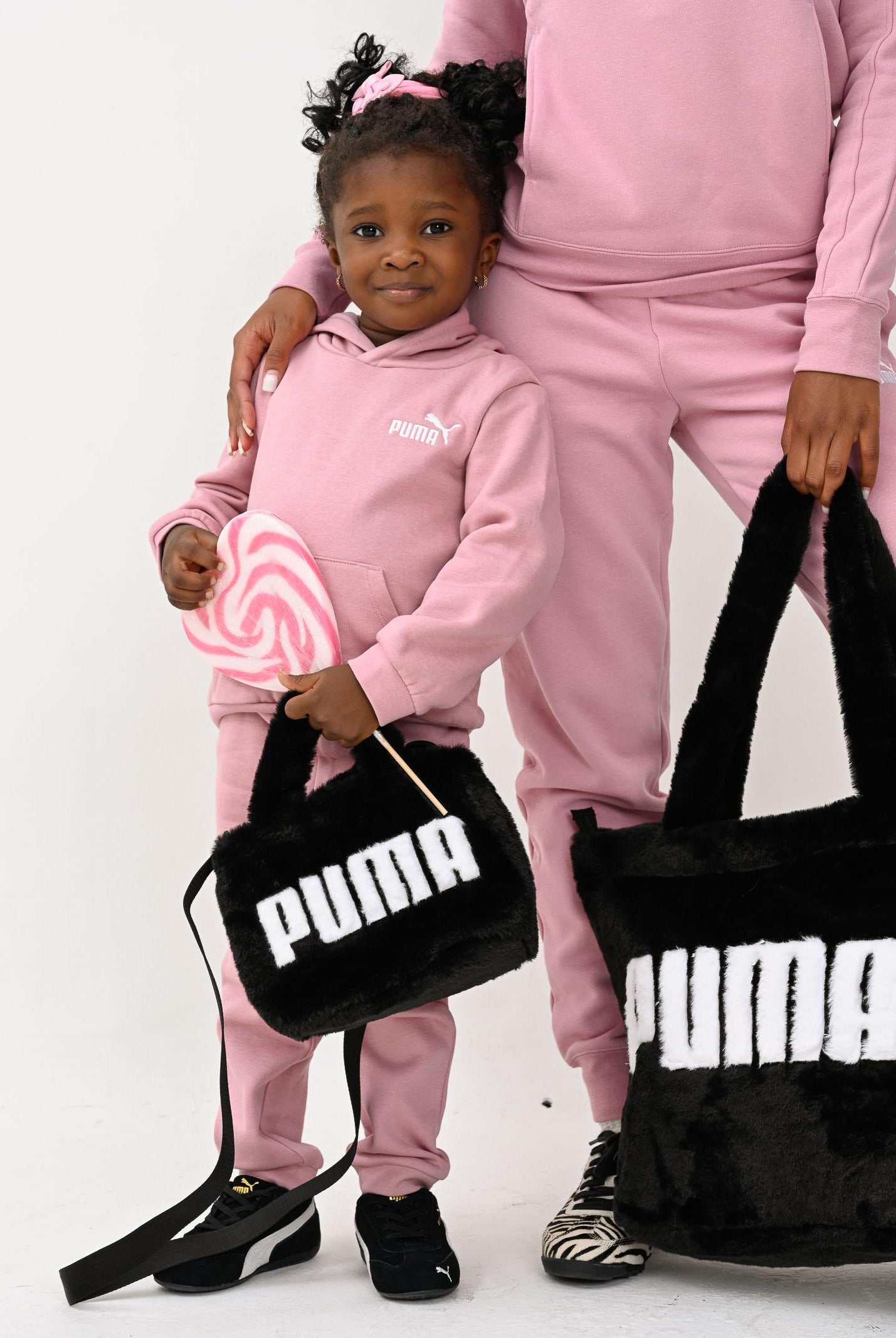 PUMA Tuta Minicats Loungewear rosa da neonato 686282 65 PUMA