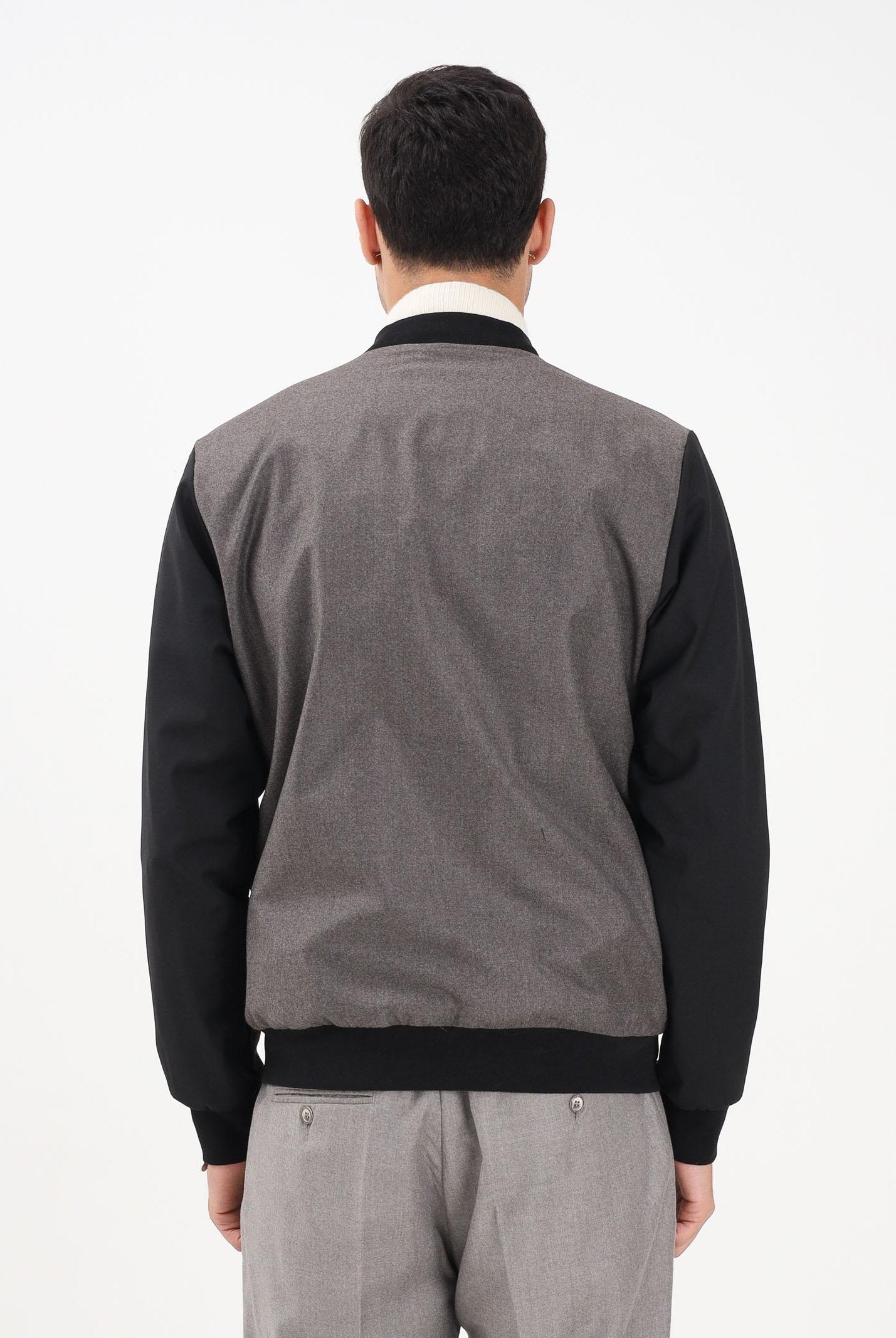 YES LONDON Bomber grigio e nero da uomo XG5261 MO YES LONDON