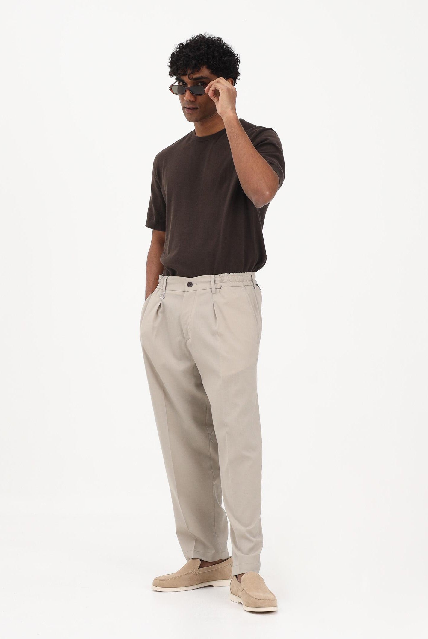 GOLDEN CRAFT Pantalone beige da uomo con vita elasticizzata GC1PSS266920 A037 GOLDEN CRAFT
