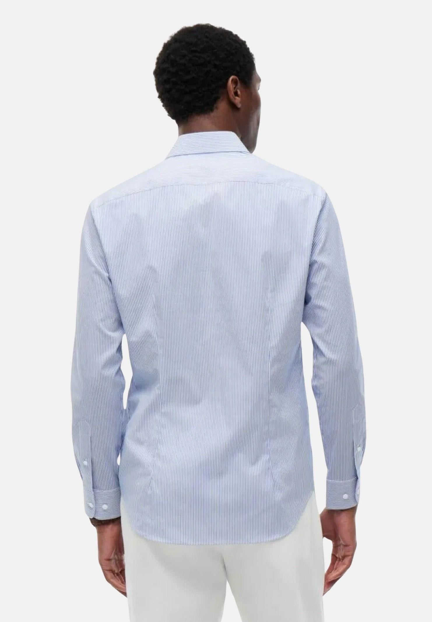 TOMMY HILFIGER Camicia Slim Fit Stripe Shirt, colore brand Regal Blue/White corrispondente all'azzurro e bianco, da uomo. MW0MW43746 C7F TOMMY HILFIGER