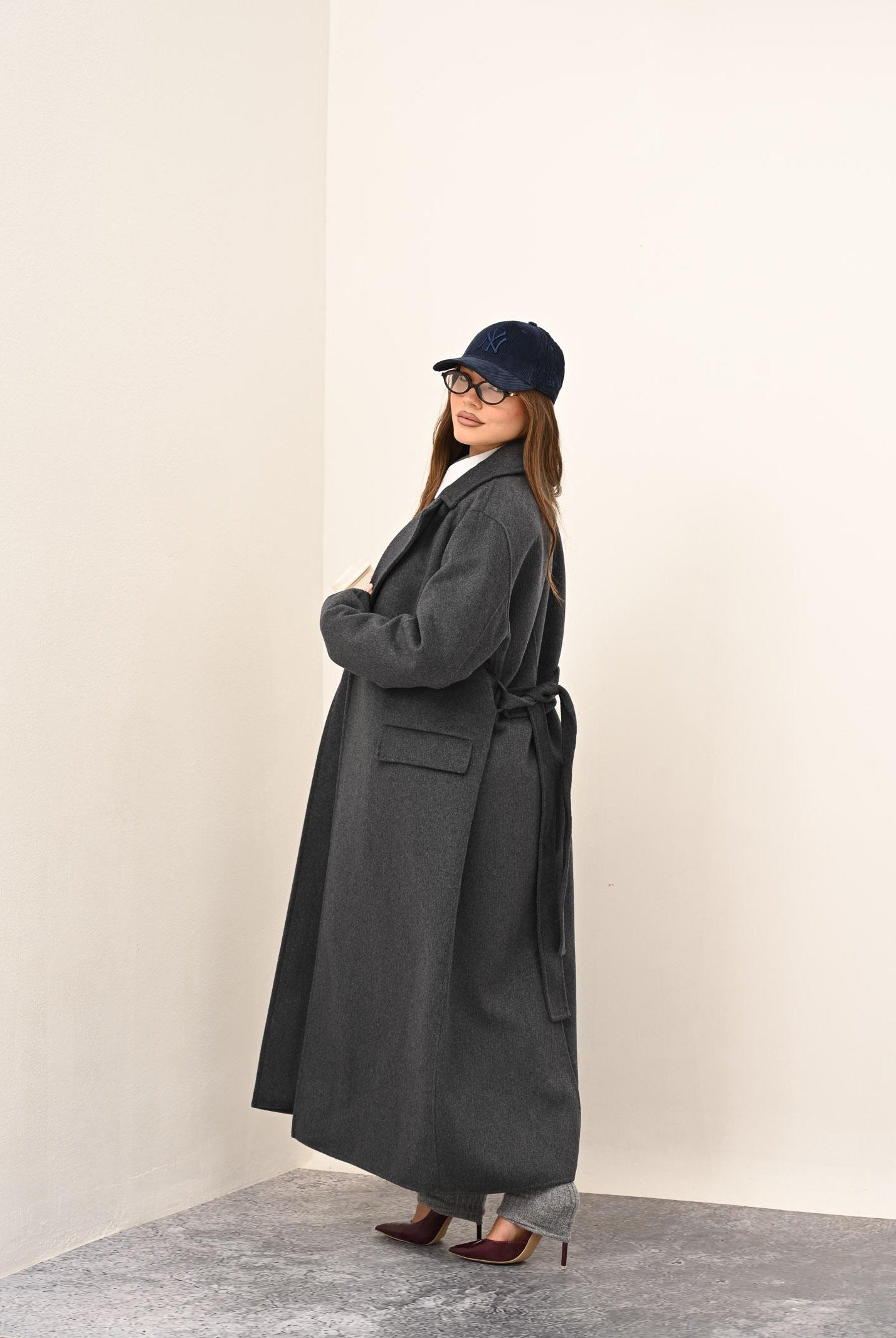 VICOLO Cappotto lungo grigio da donna TF0058 A195 VICOLO