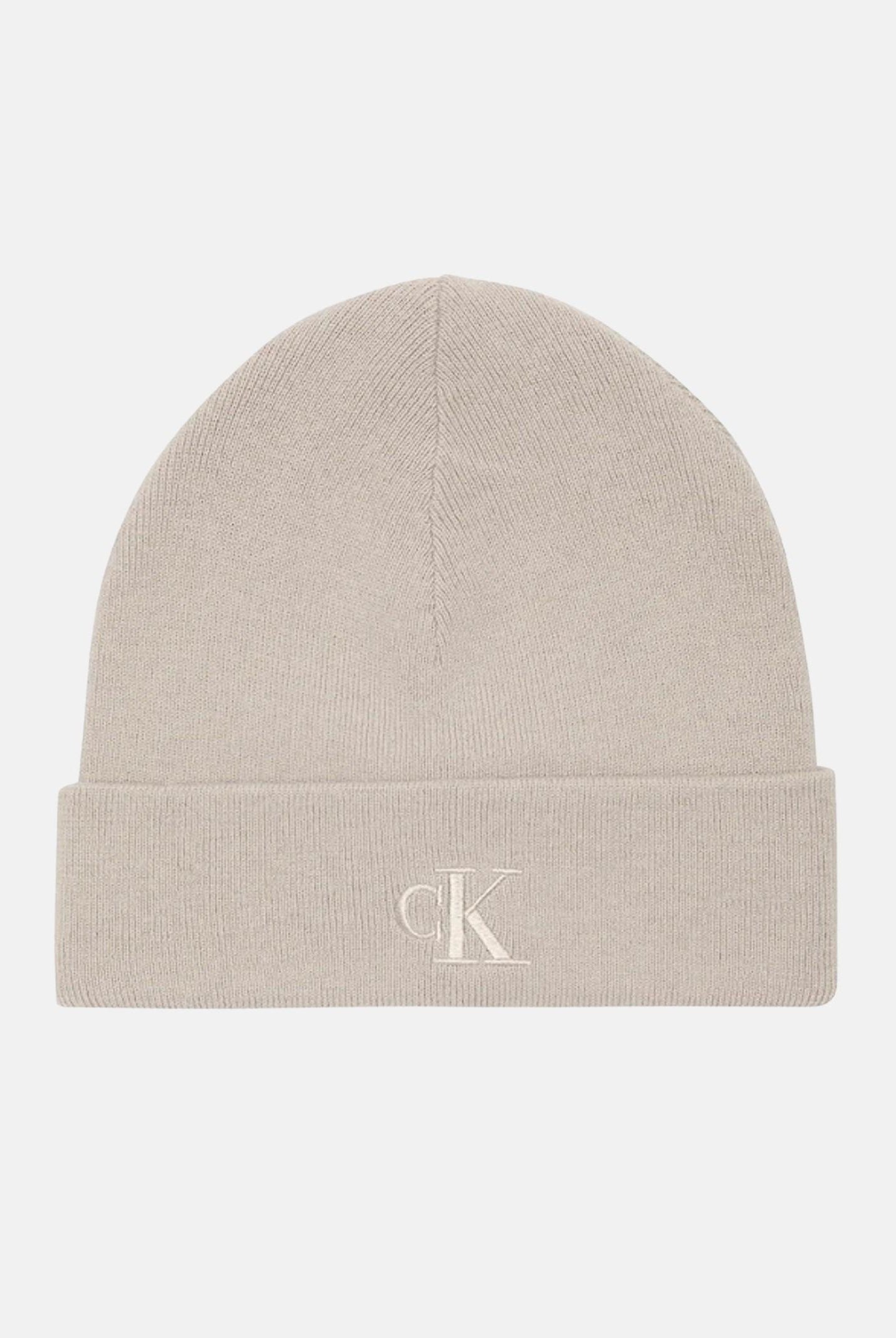 CALVIN KLEIN Berretto beige per uomo e donna con logo LV04D8020G RMU CALVIN KLEIN