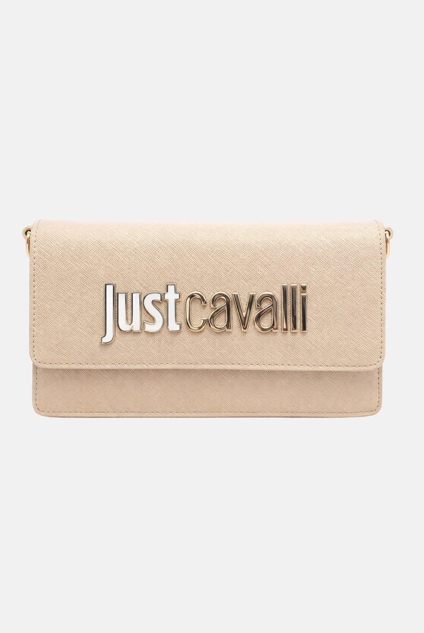 JUST CAVALLI Borsa a tracolla beige da donna con logo 80RA5PB2ZS766 751 JUST CAVALLI