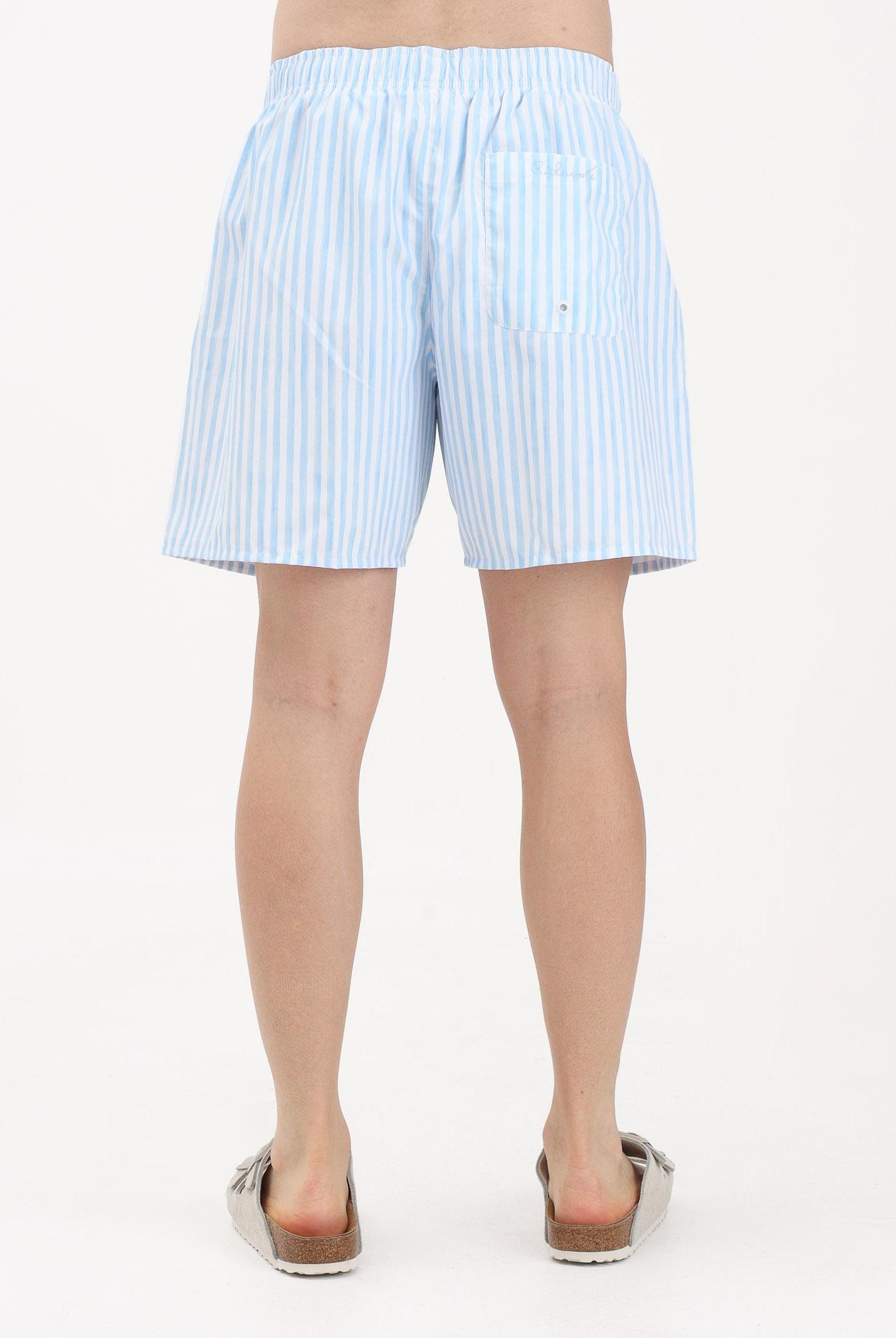 LACOSTE Shorts mare a righe azzurro e bianco da uomo MH1901 3IL LACOSTE