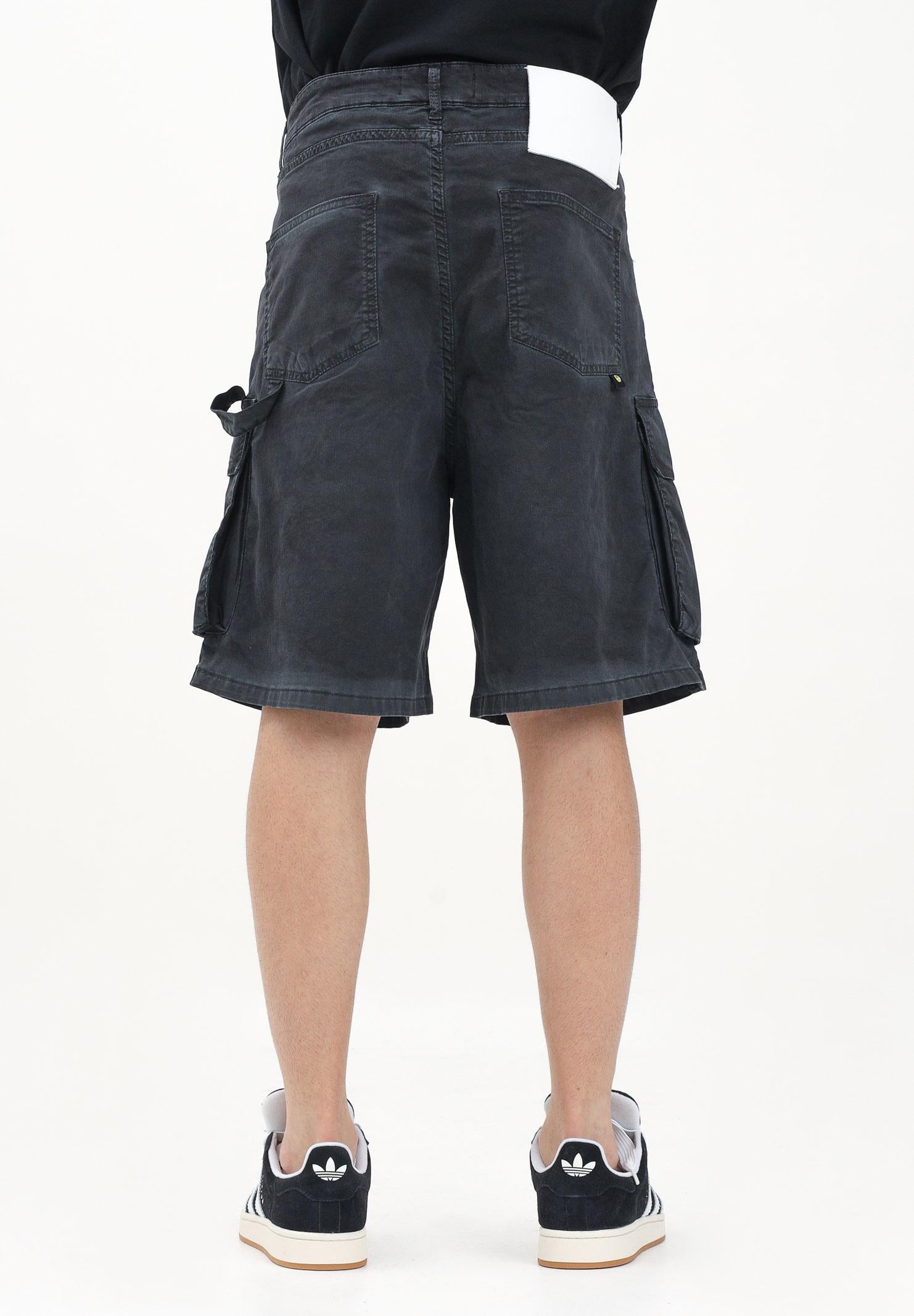 BARROW Shorts cargo in denim nero da uomo S5BWUABE035 110 BARROW