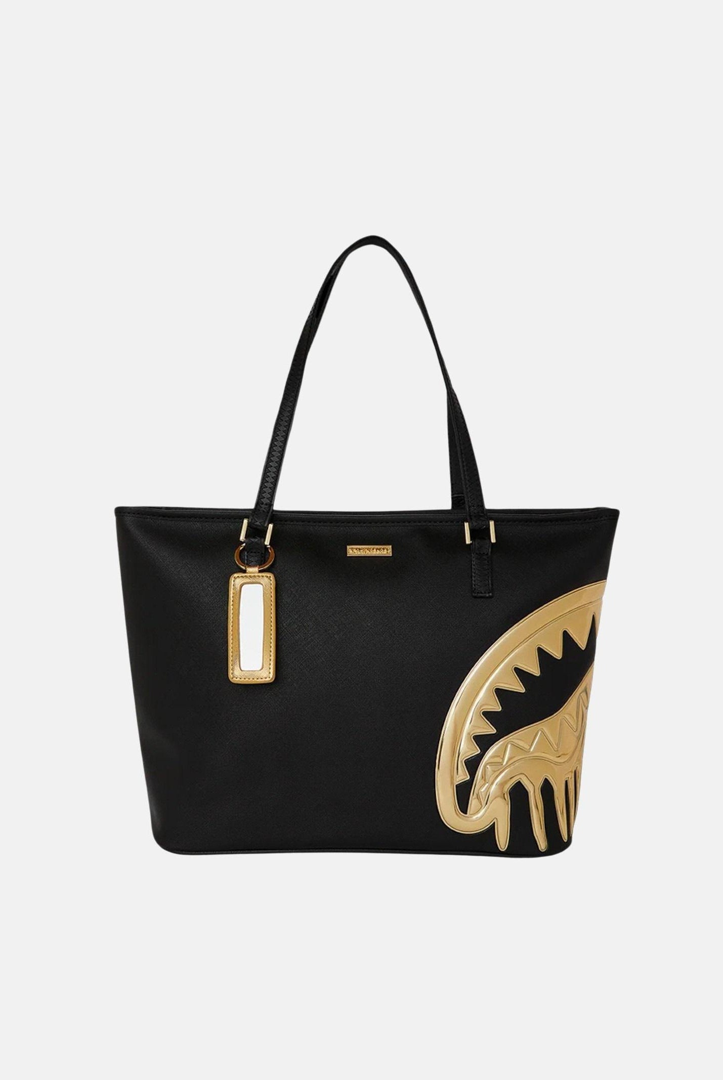 SPRAYGROUND Shopper GOLD AND DANGEROUS TOTE nera e oro da donna 910T8354NSZ . SPRAYGROUND