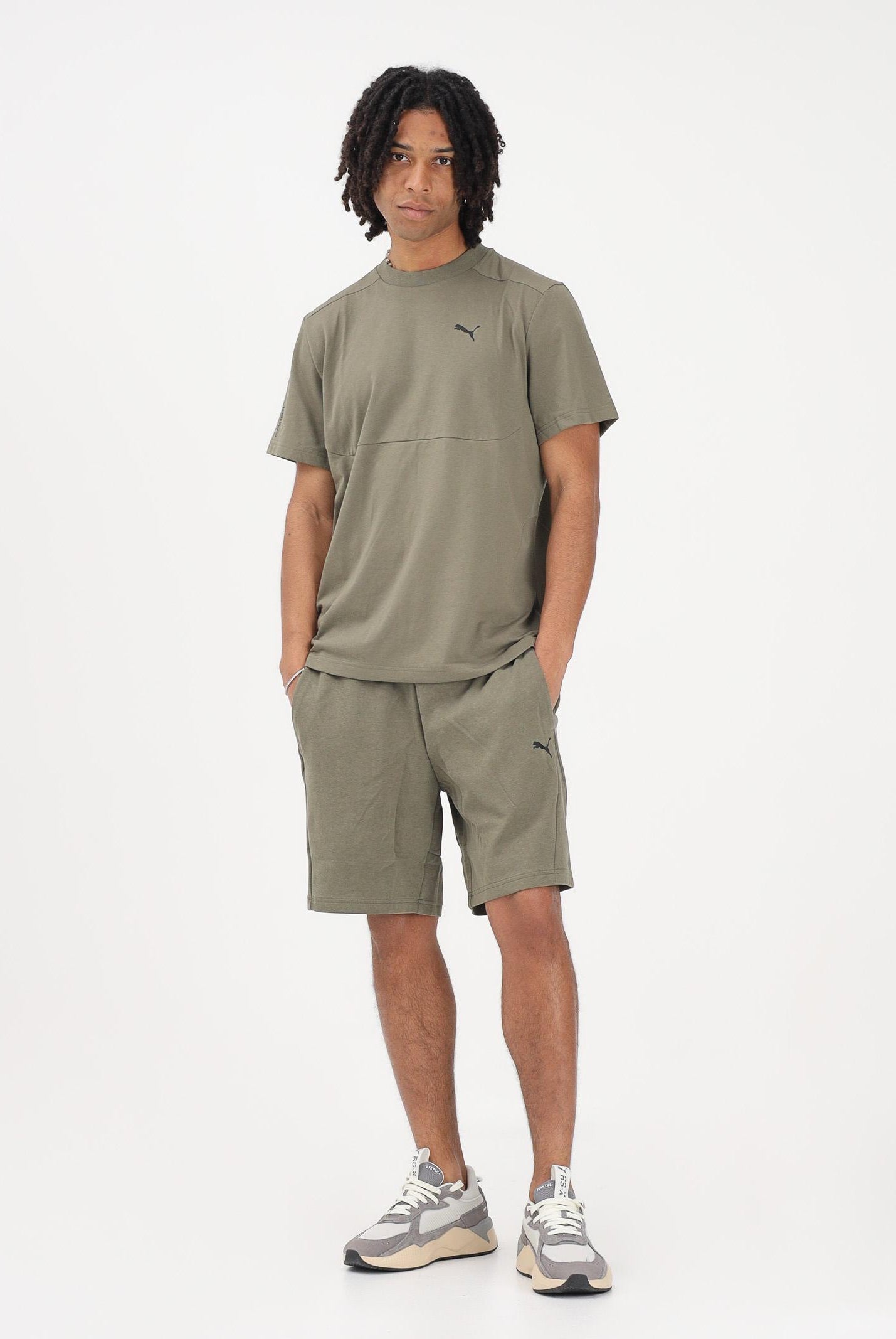PUMA Shorts sportivo PUMATECH verde militare da uomo 692182 81 PUMA