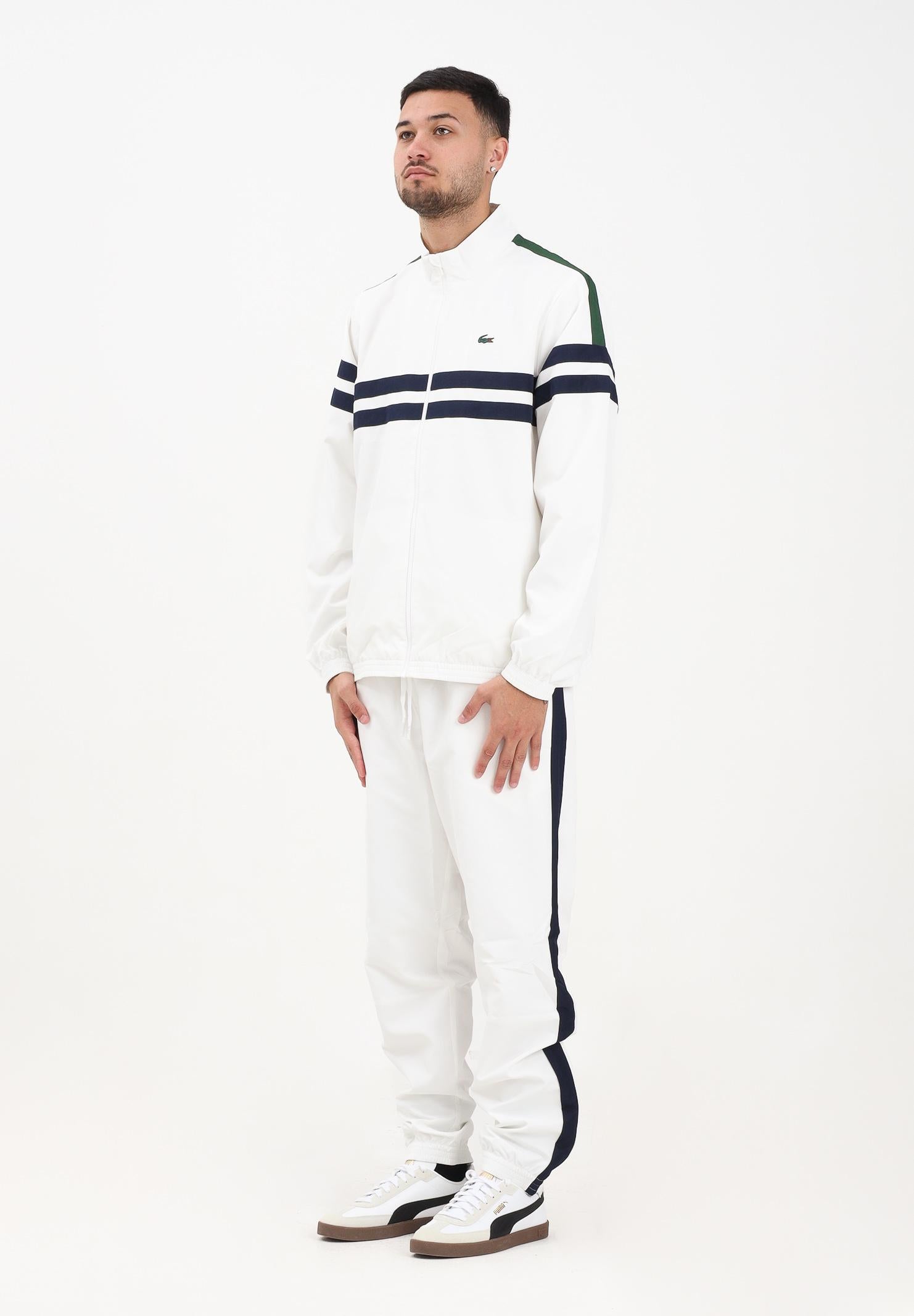 LACOSTE Tuta da uomo in tessuto tecnico bianco WH4766 YVC LACOSTE