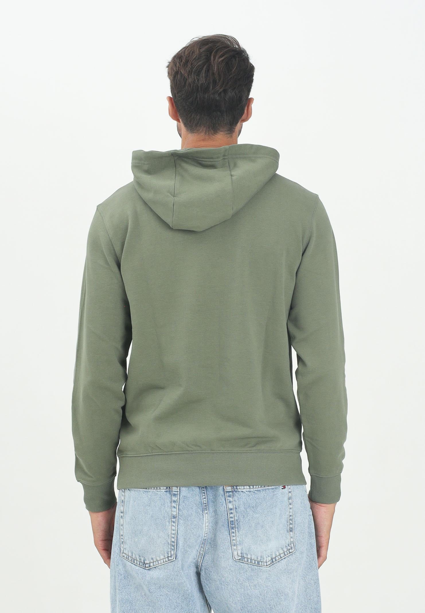 TOMMY HILFIGER Felpa con cappuccio verde da uomo rifinita da logo MW0MW37235PLI TOMMY HILFIGER