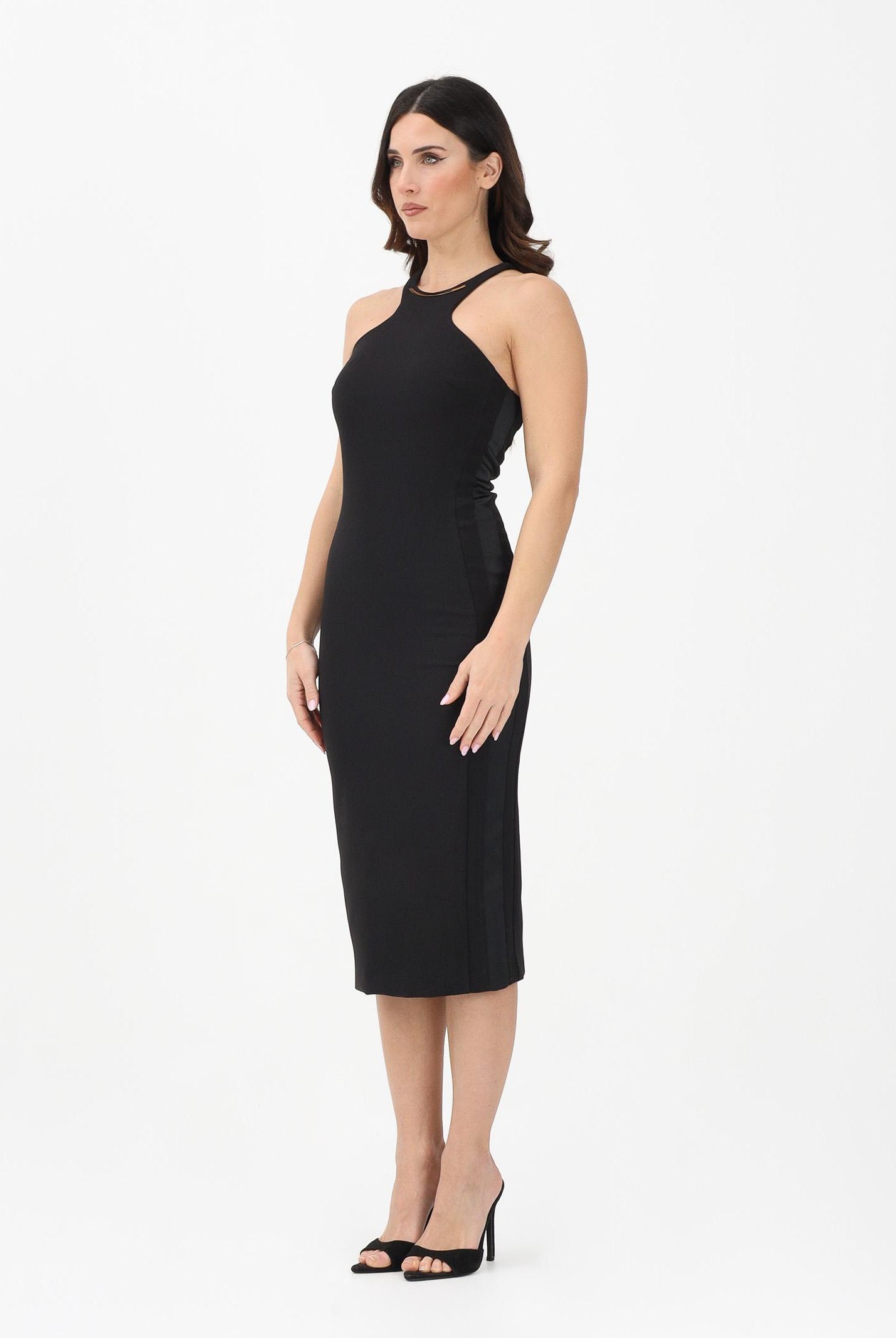 ELISABETTA FRANCHI Abito midi nero da donna AB91761E2 110 ELISABETTA FRANCHI