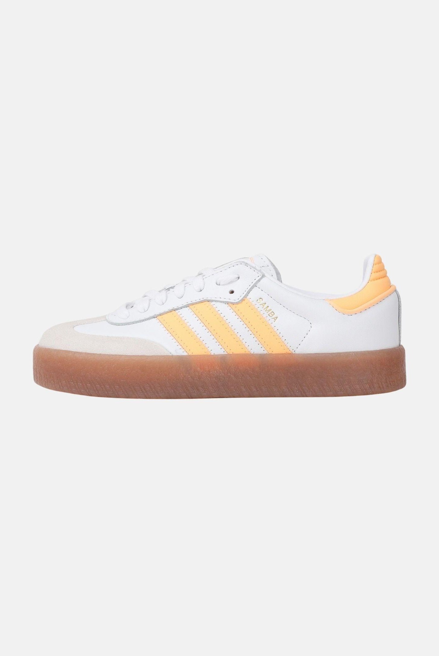 ADIDAS ORIGINALS Sneakers Sambae bianche e gialle da donna JP9533 . ADIDAS ORIGINALS